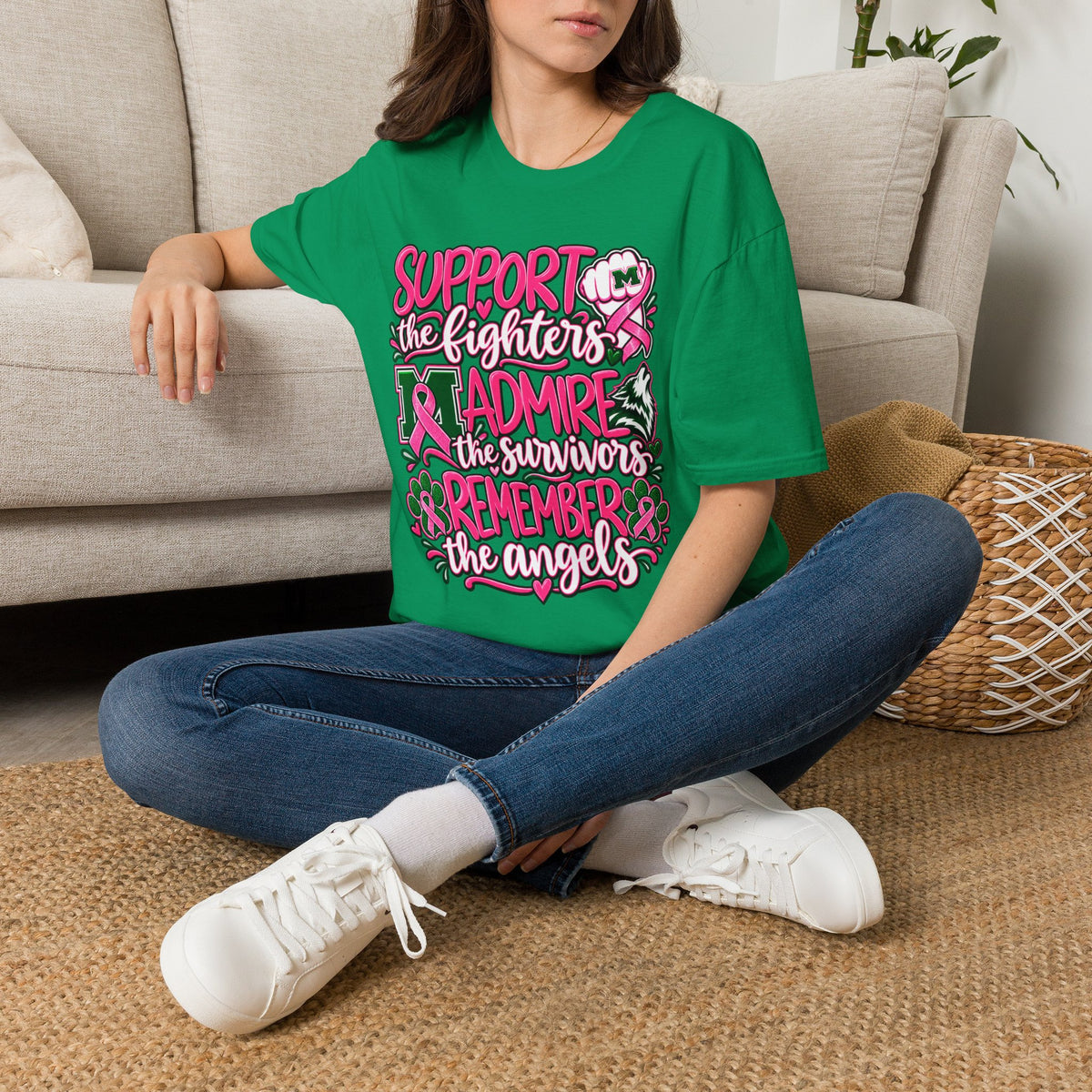 Loboes Support the Fighters, Admire the Survivors, Remember the Angels Tee