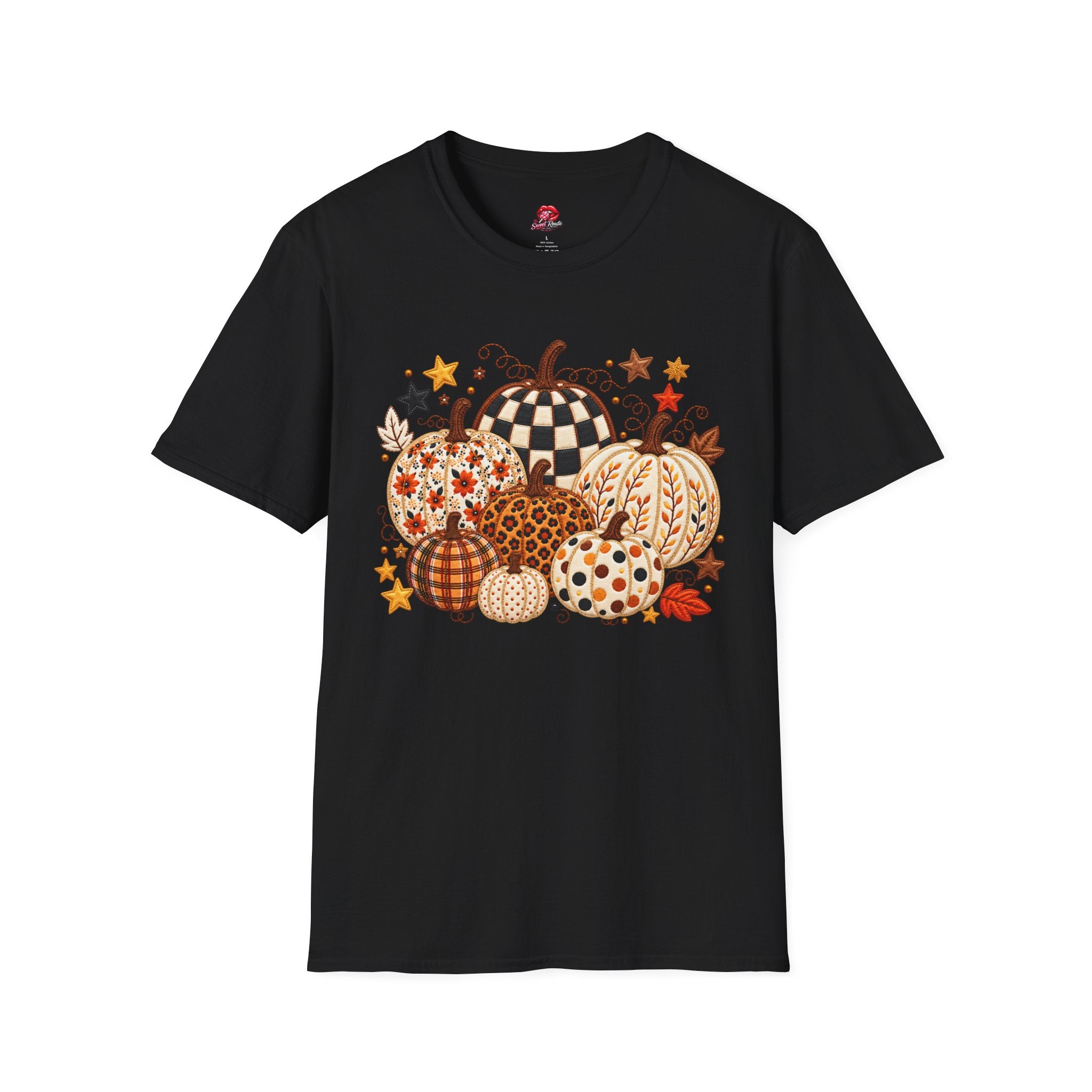 Autumn Patchwork Pumpkins T-Shirt