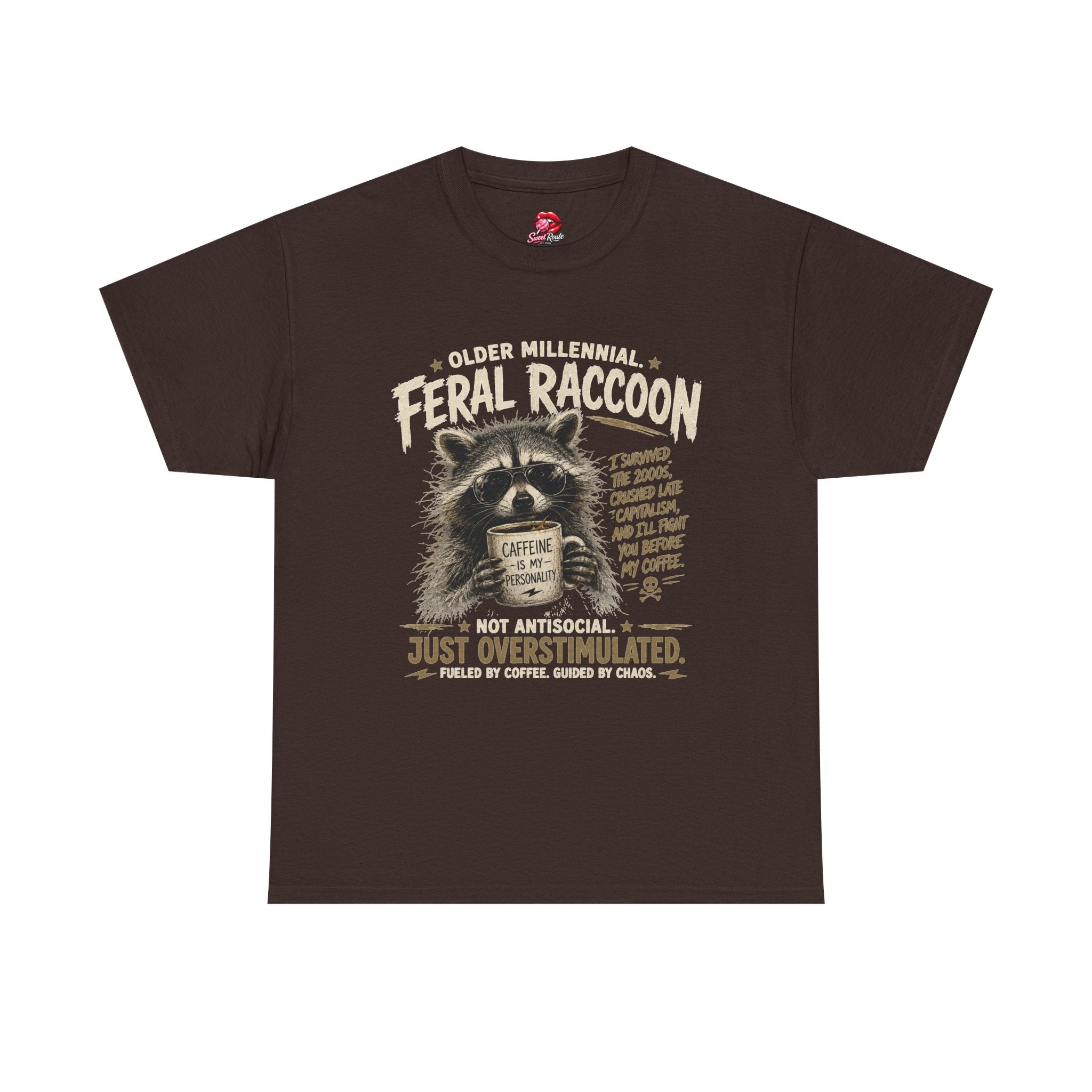 Feral Raccoon Coffee Mug Tee, T-Shirt