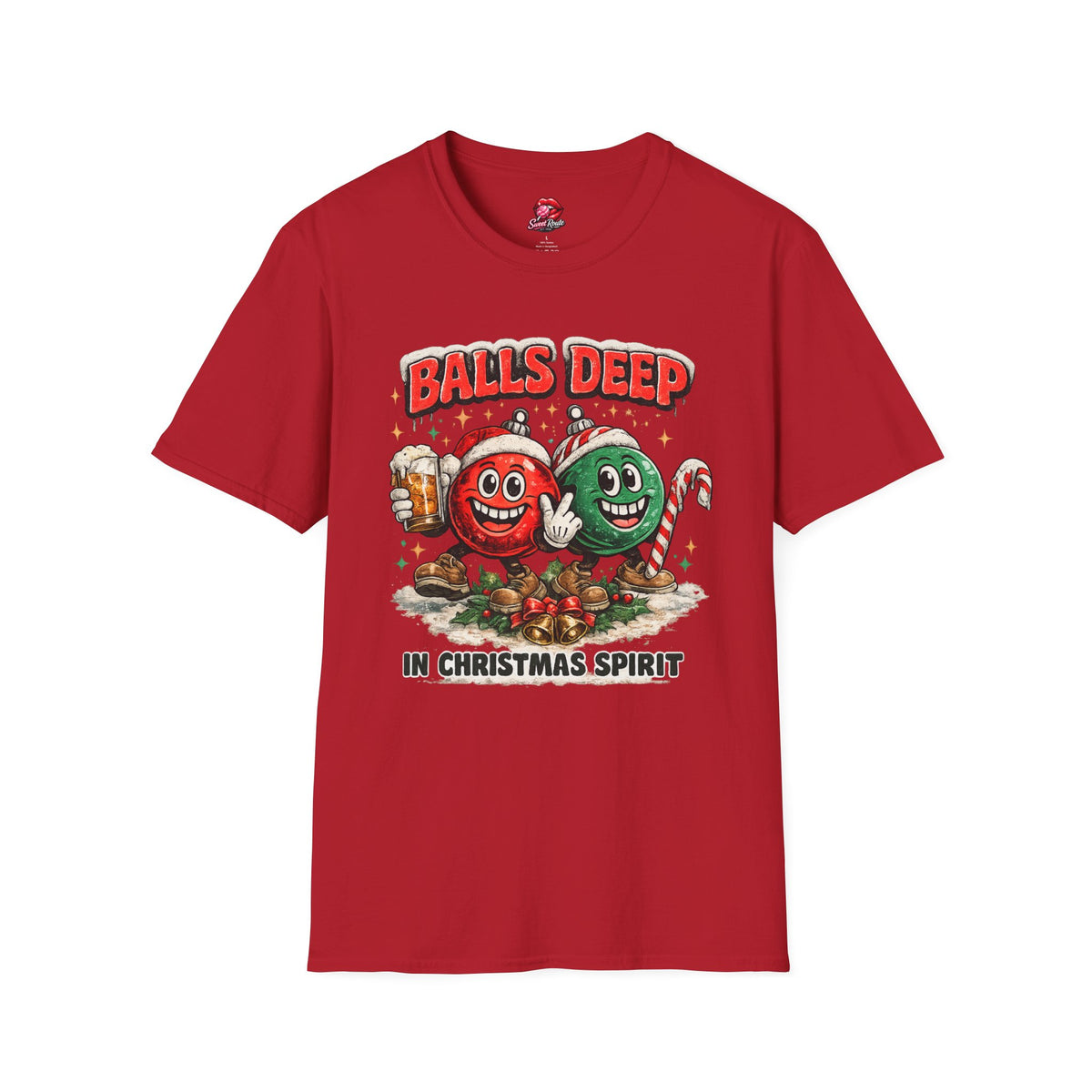 Balls Deep Christmas Ornaments T-Shirt