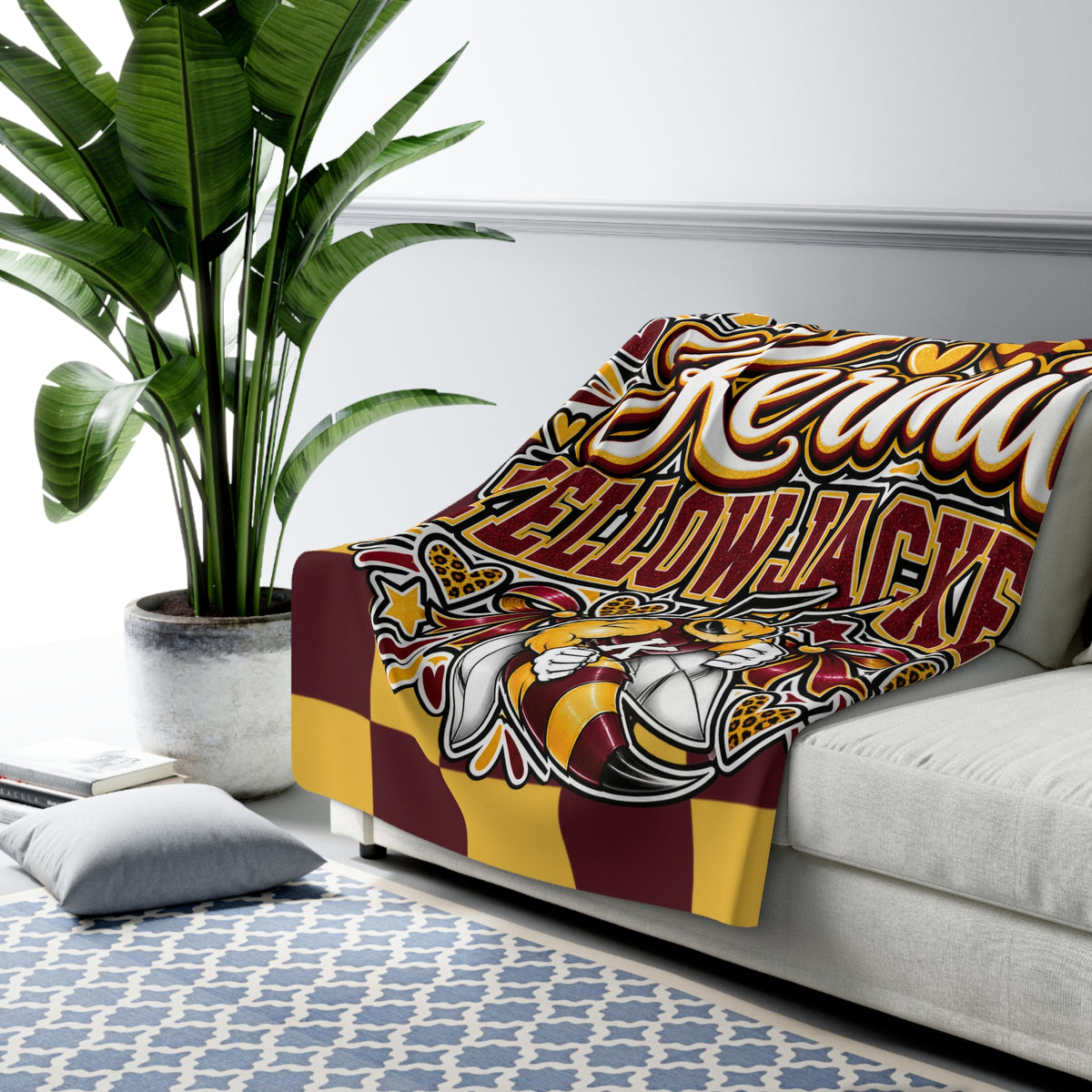 Kermit Yellowjackets Sherpa Fleece Blanket