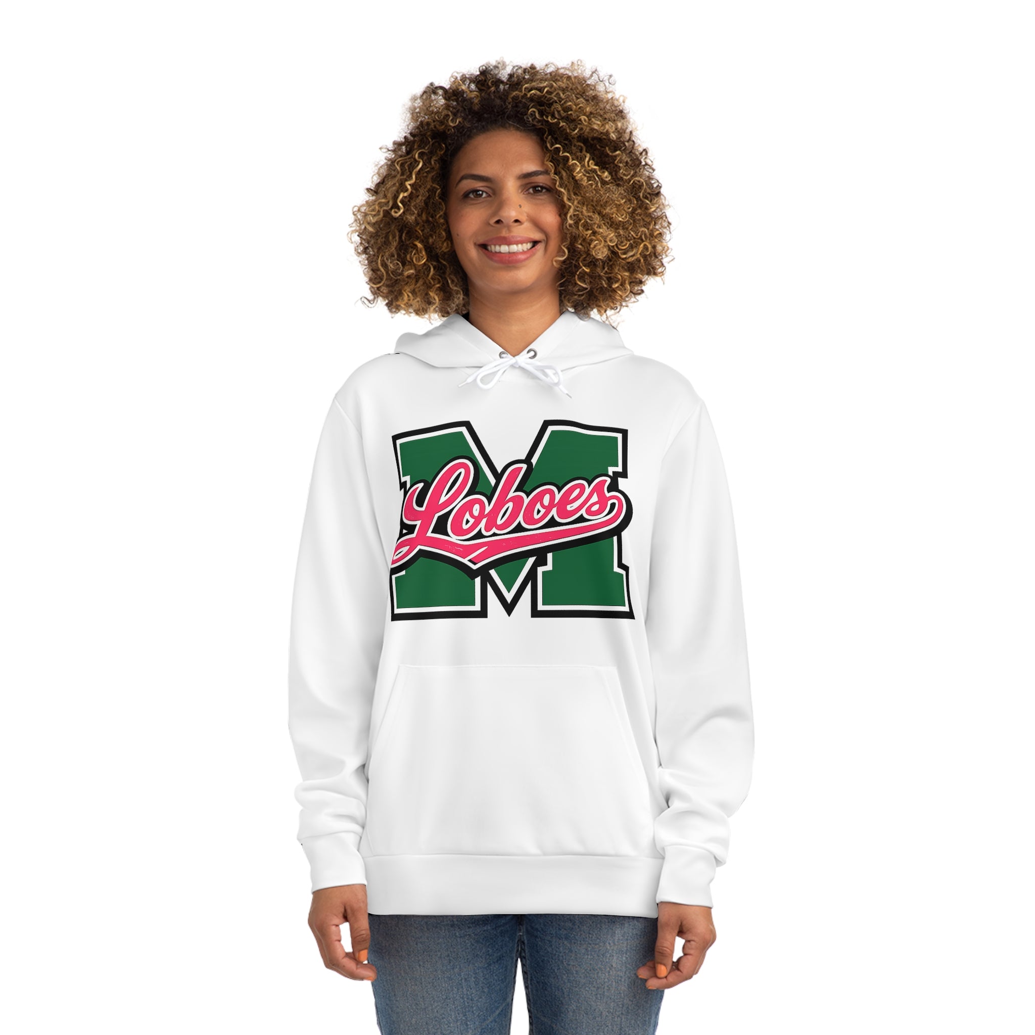 Loboes M Letter Hoodie — Retro Varsity Campus Pullover