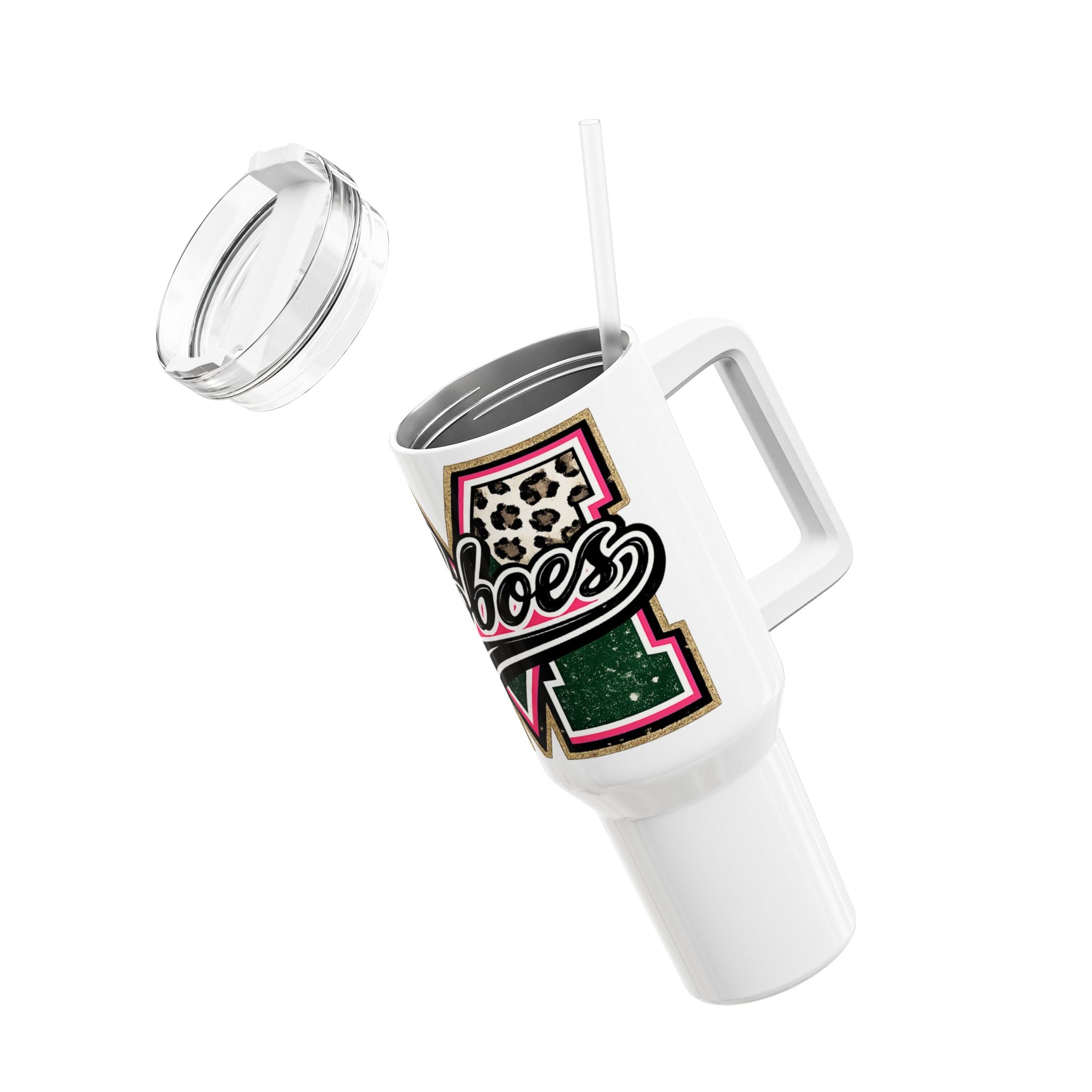 40oz Loboes Insulated Leopard Tumbler
