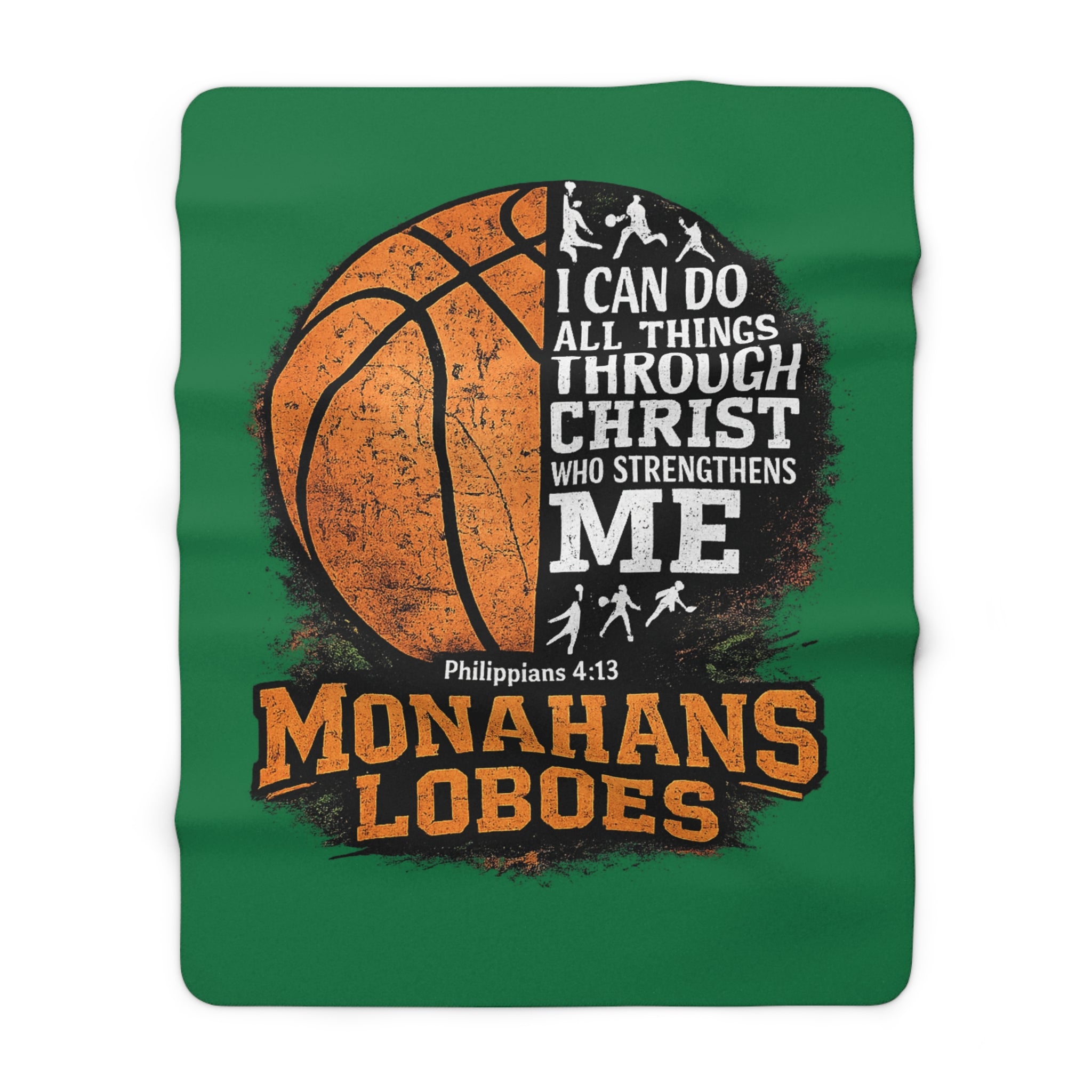 Monahans Loboes Basketball Sherpa Blanket