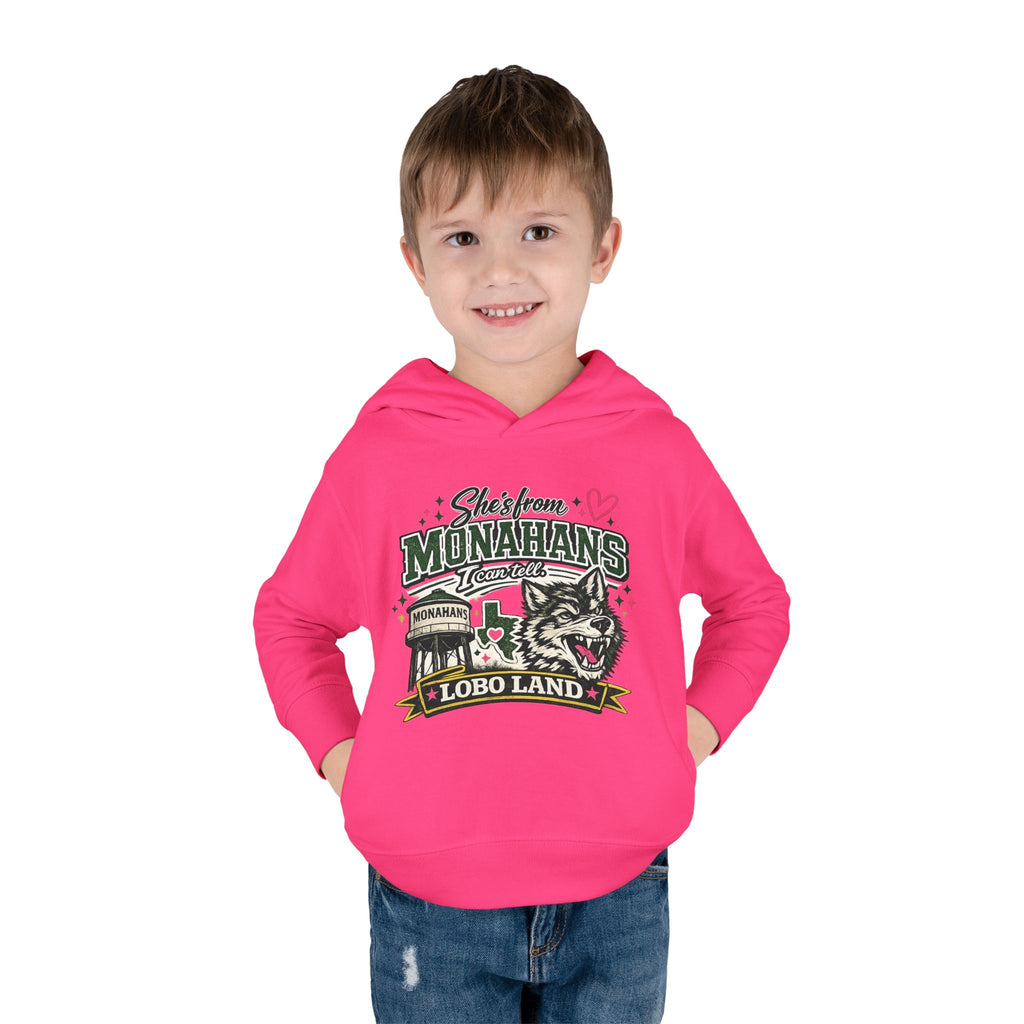 Vintage Worn Toddler Hoodie  Monahans Lobo Land