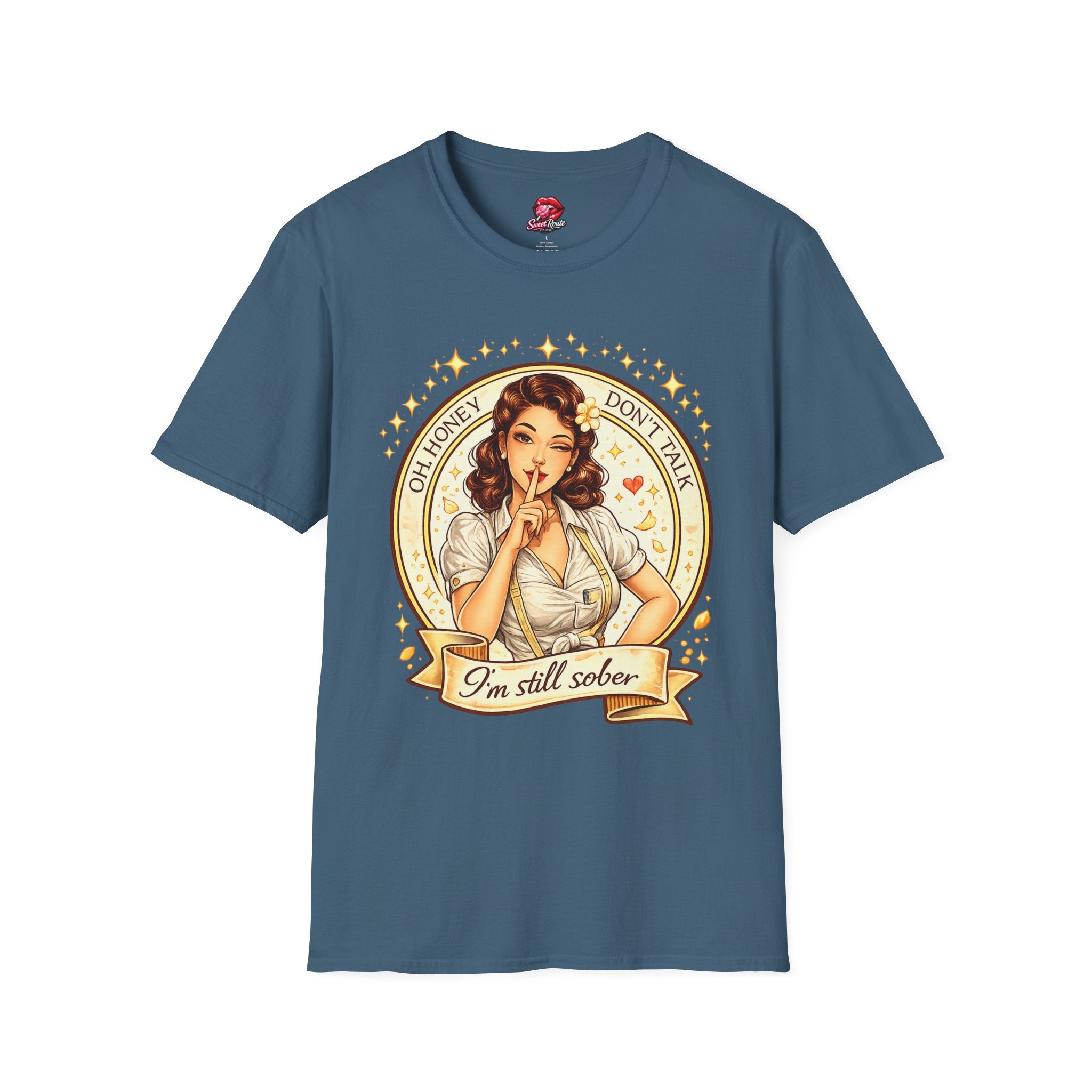Oh Honey Don't Talk Retro Pinup Tee