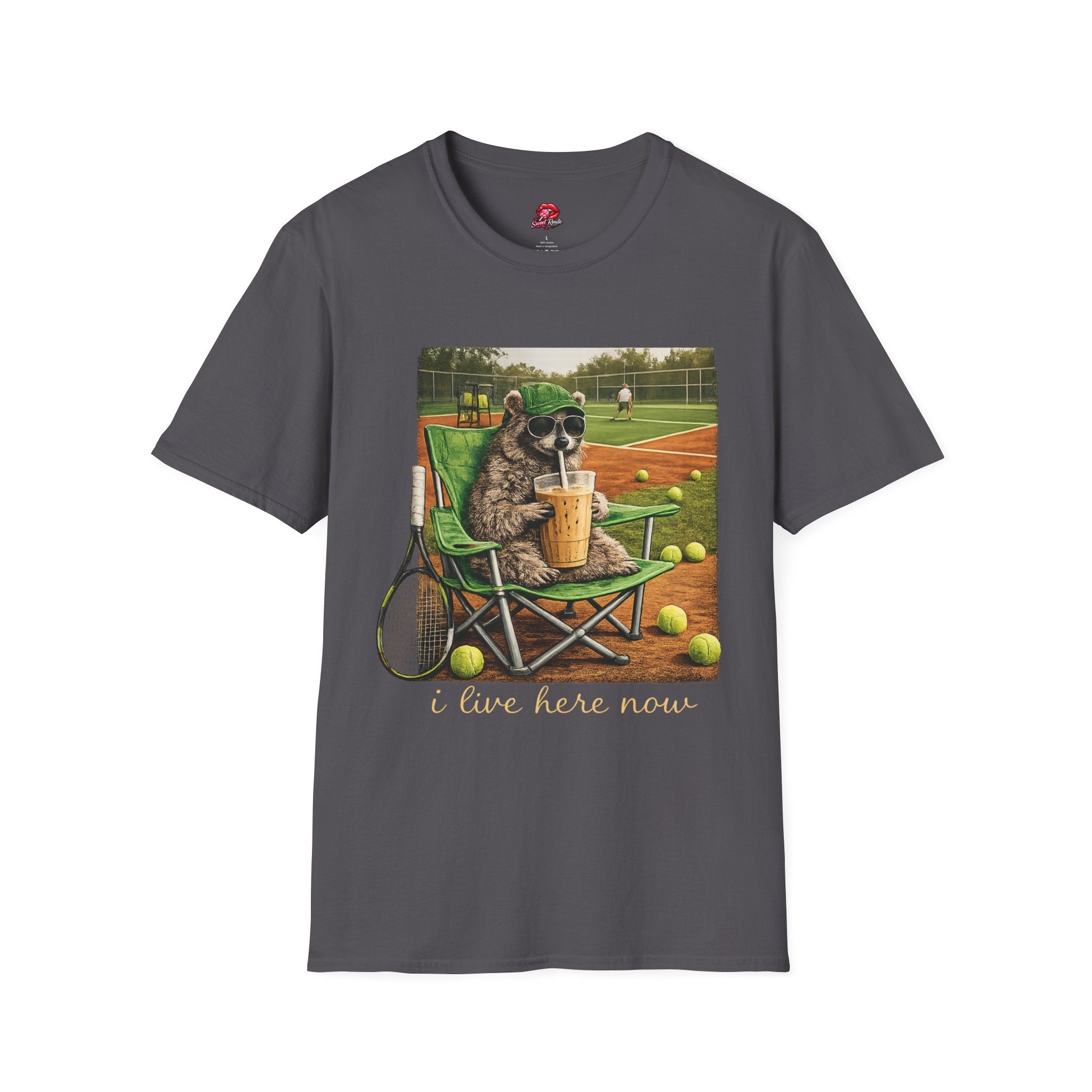 I Live Here Now Tennis Tee