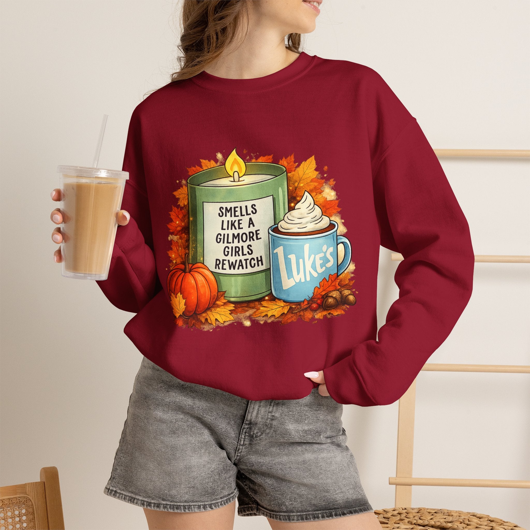 Smells Like  Fall Candle & Luke's Coffee Sweatshirt