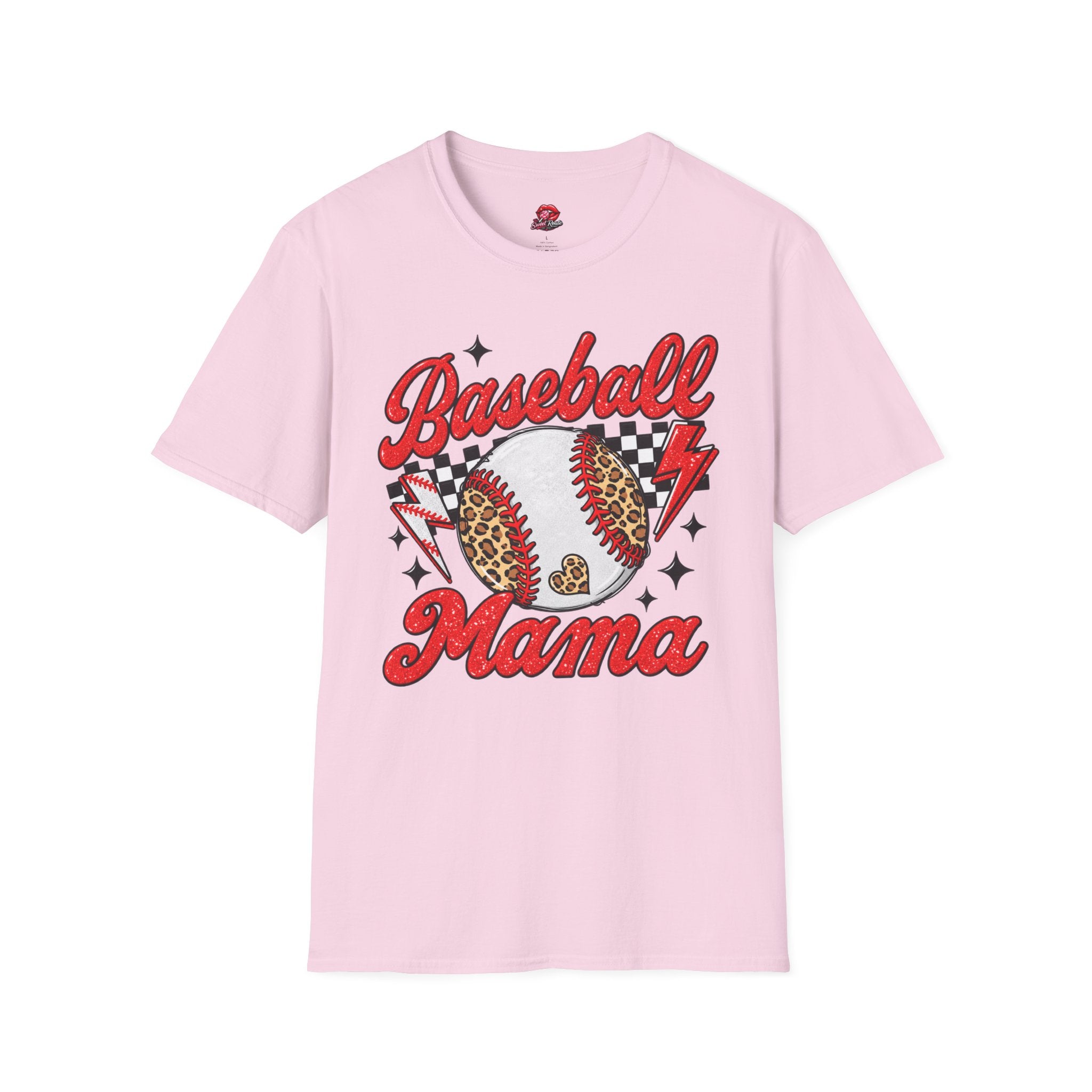 Retro Leopard Stitch Baseball Tee