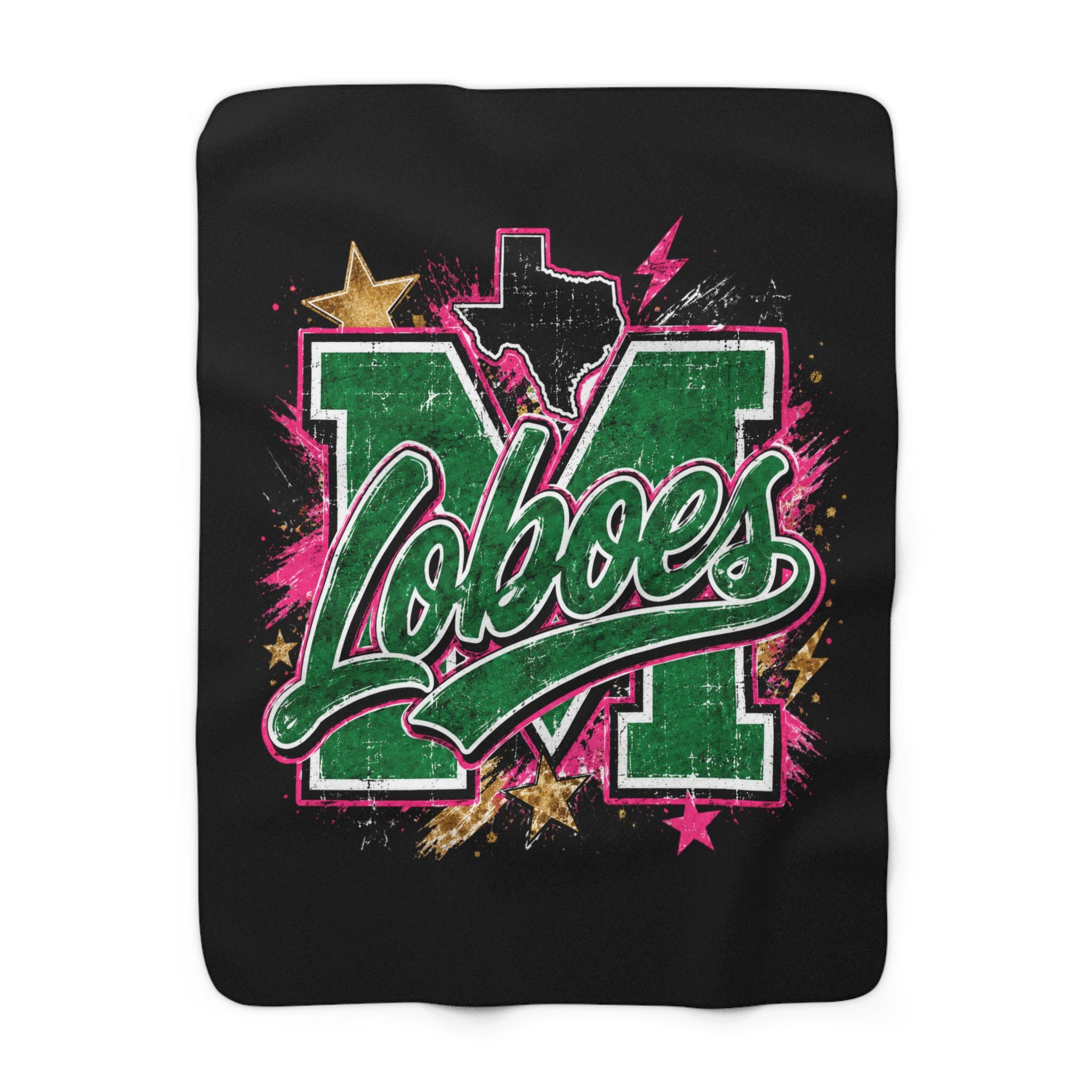 Loboes Sherpa Fleece Stadium Blanket