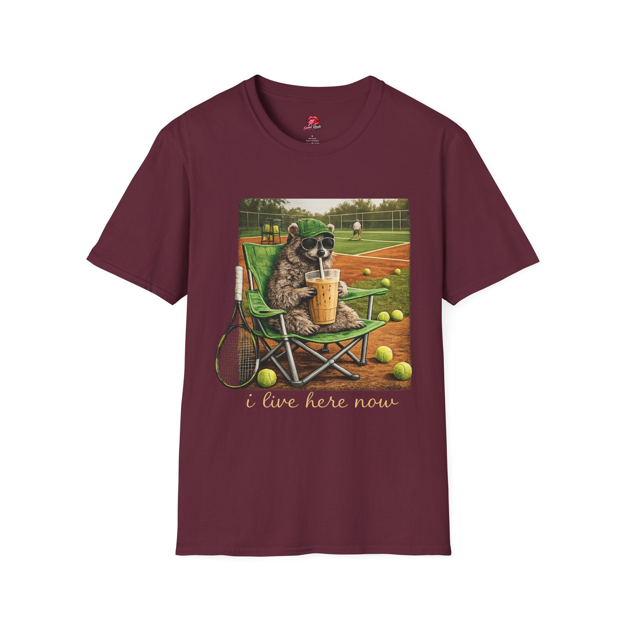 I Live Here Now Tennis Tee