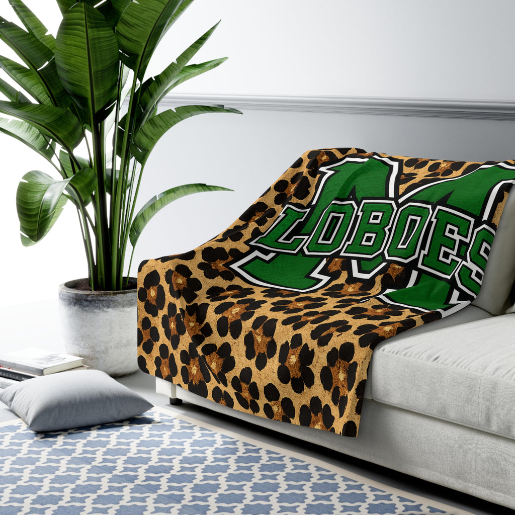 Loboes Sherpa Fleece Blanket – Leopard Print