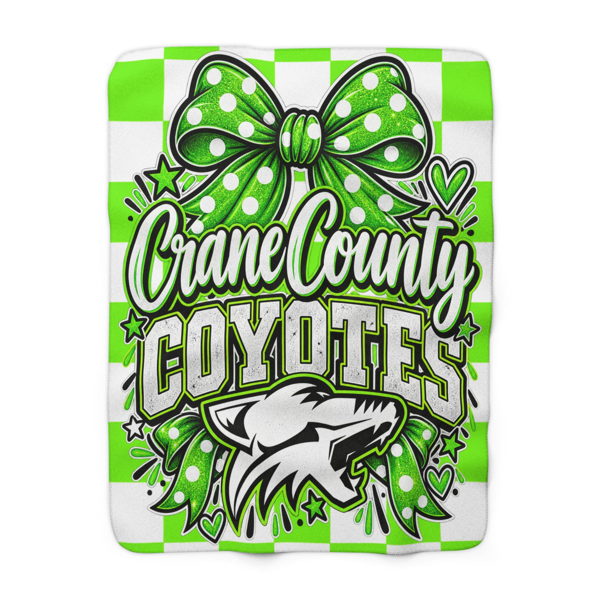 Crane County Coyotes Sherpa Fleece Blanket