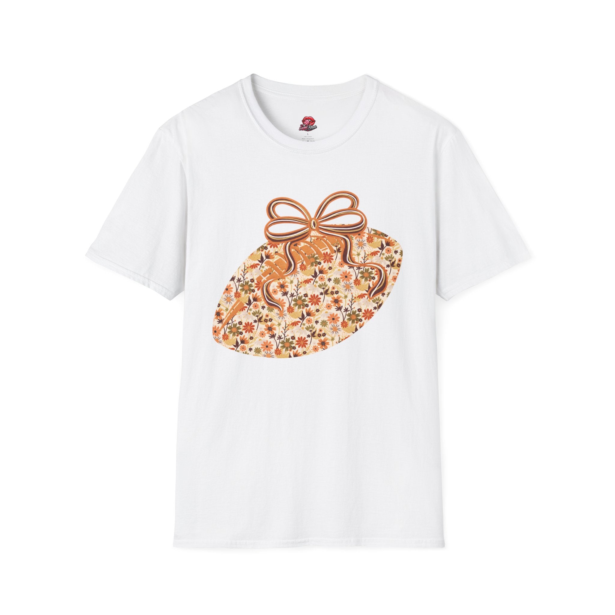 Floral Pumpkin Bow T‑Shirt