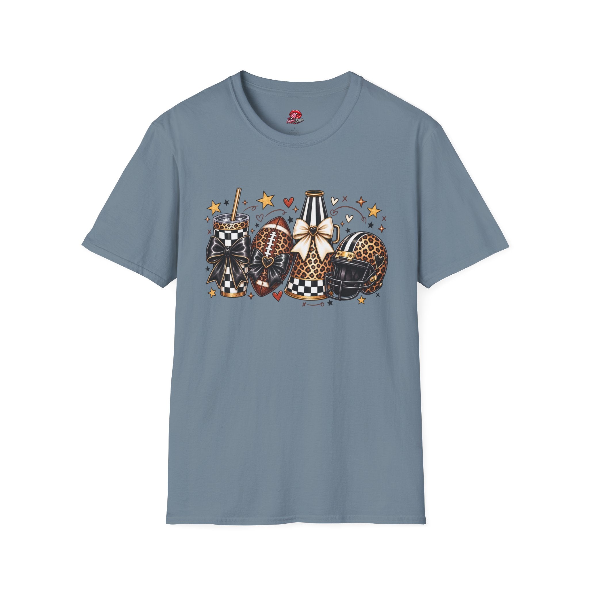 Leopard Game Day Football & Cheer Graphic T-Shirt