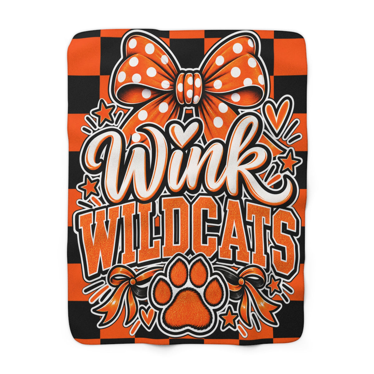 Wink Wildcats Sherpa Blanket