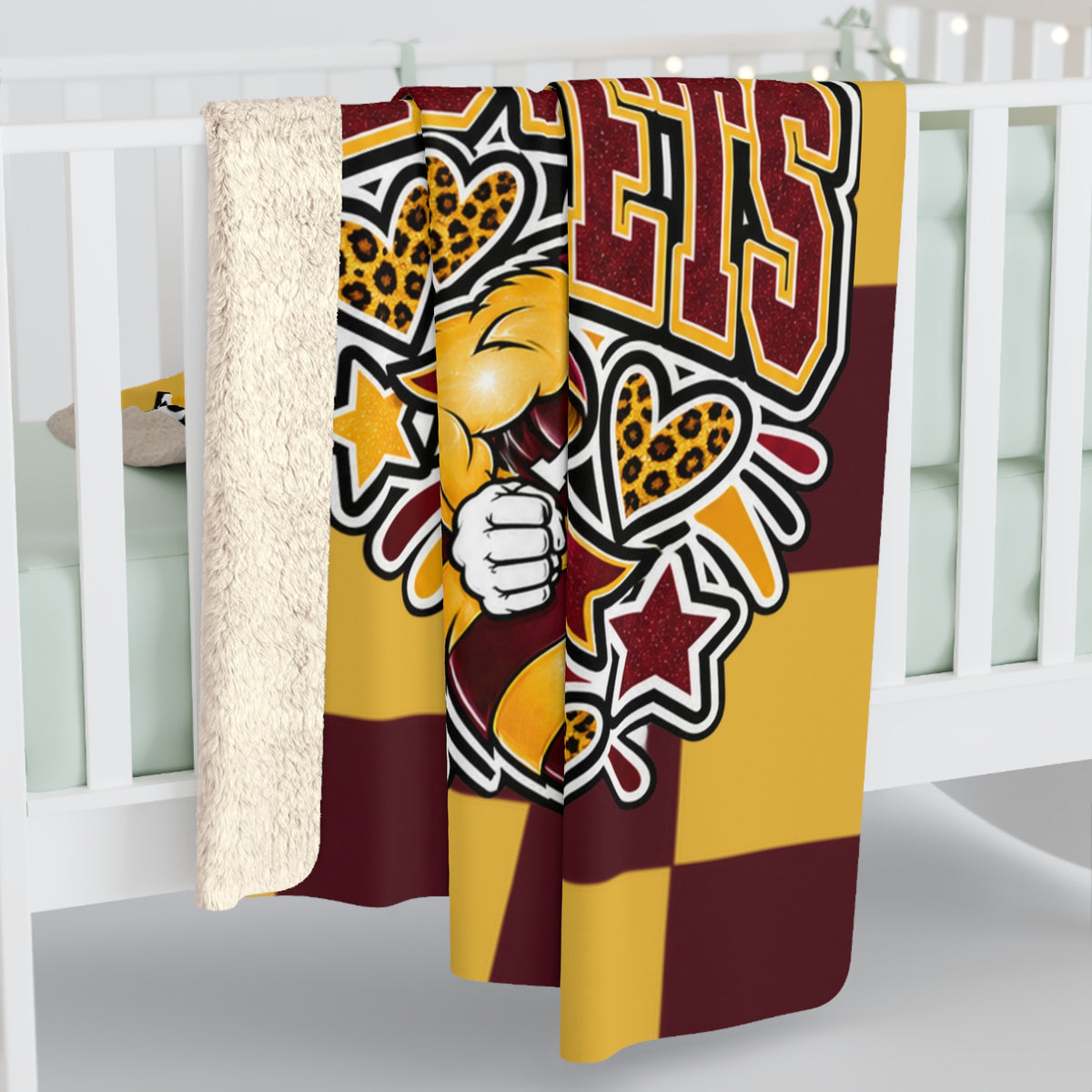 Kermit Yellowjackets Sherpa Fleece Blanket