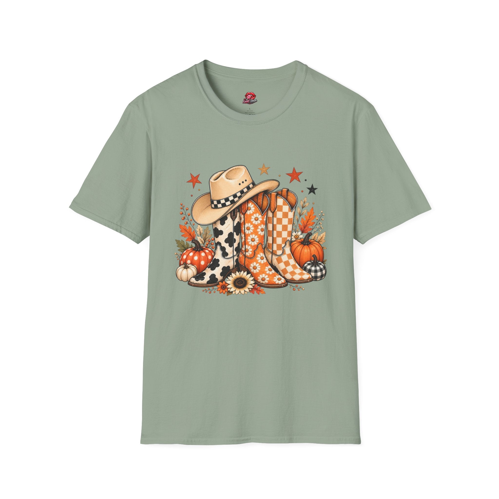 Cowgirl Boots & Cowboy Fall Hat T‑Shirt