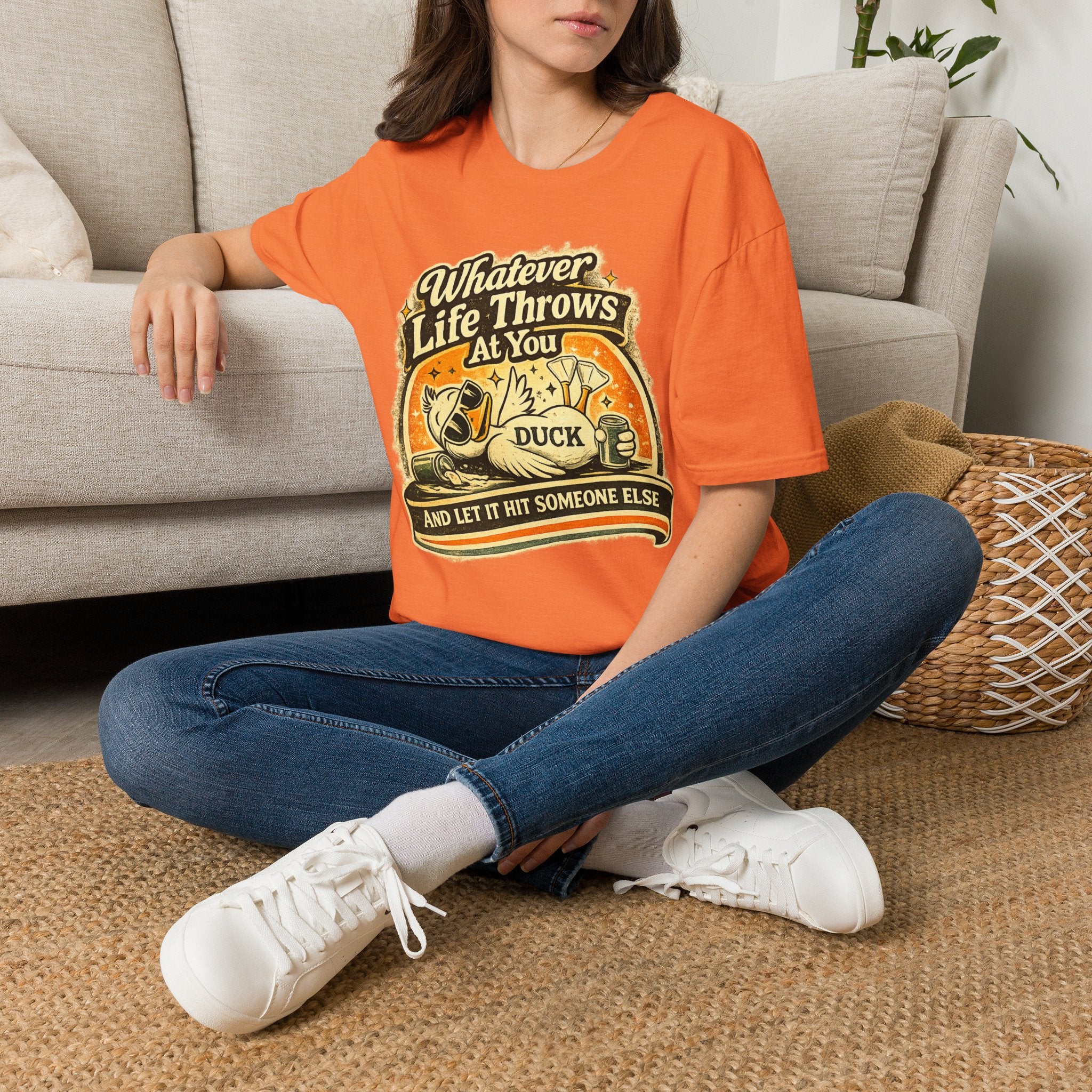 Whatever Life Throws At You, Duck Vintage Graphic Tee
