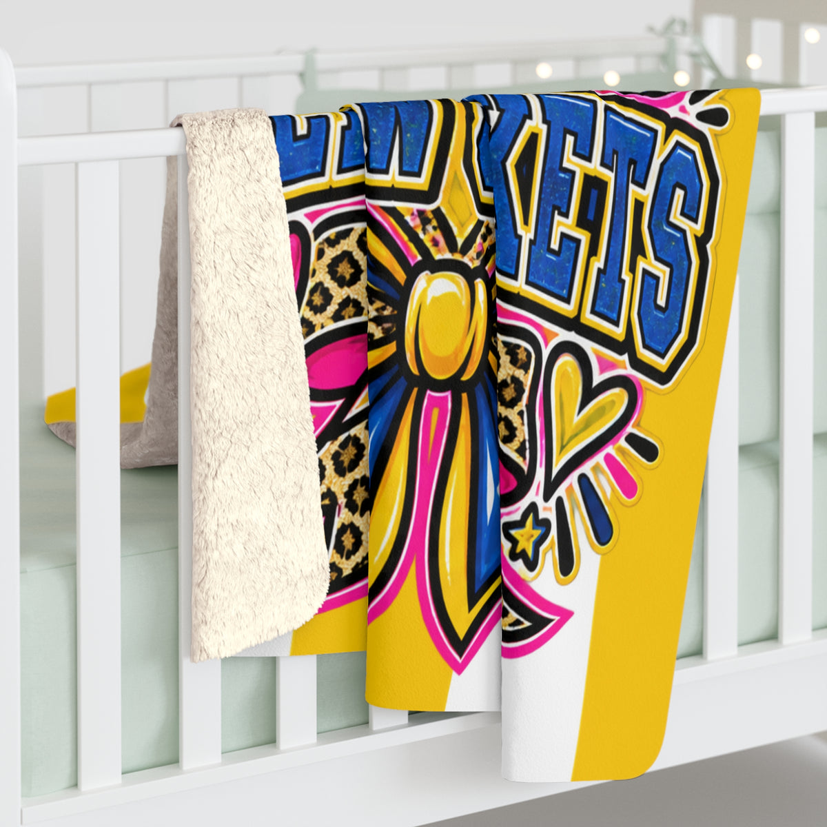Yukon Yellow Jackets Sherpa Fleece Blanket
