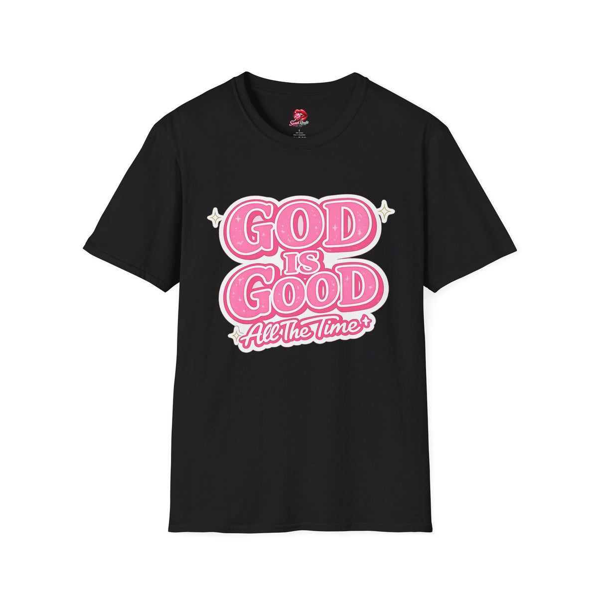 God Is Good pink retro script T-Shirt