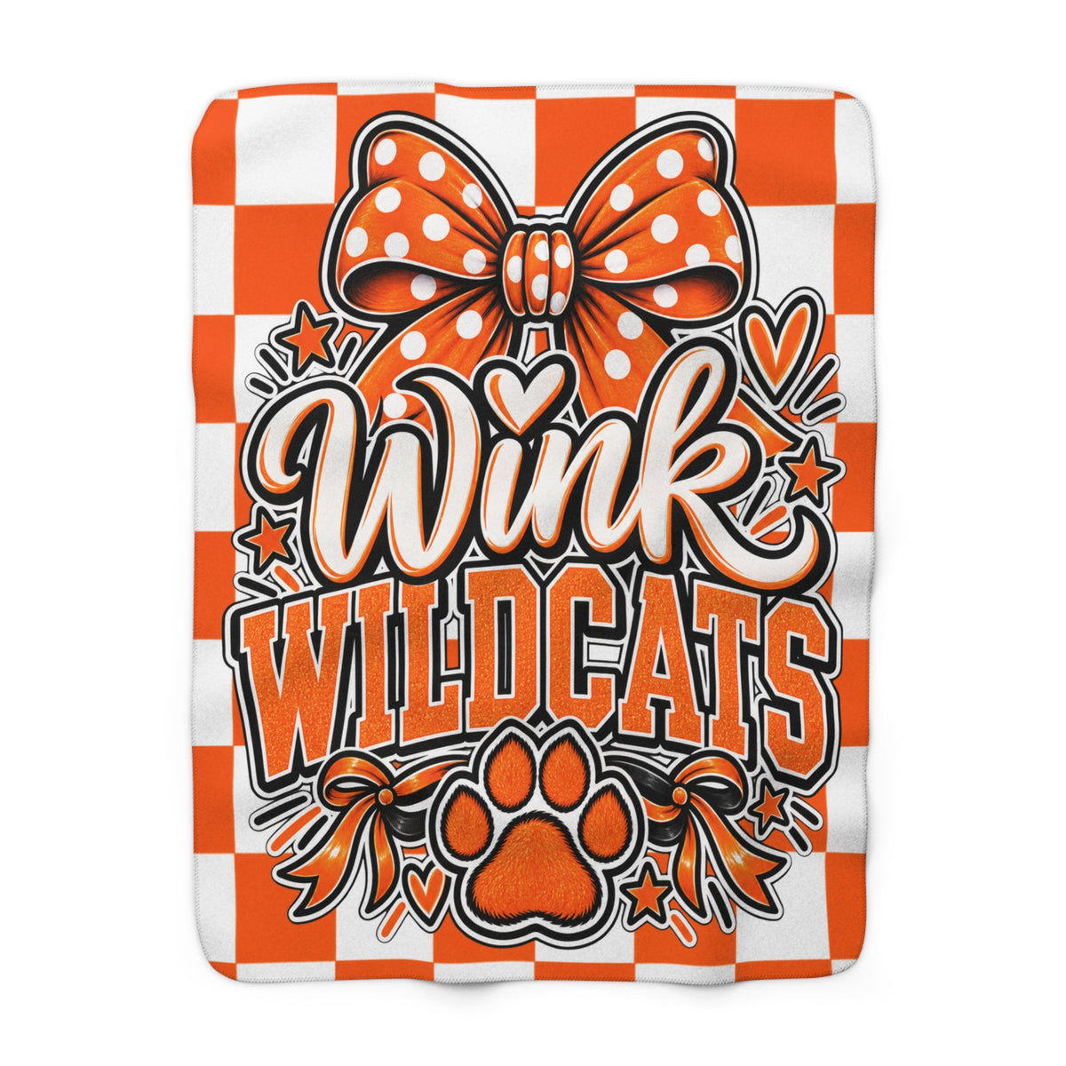 Wink Wildcats Sherpa Blanket