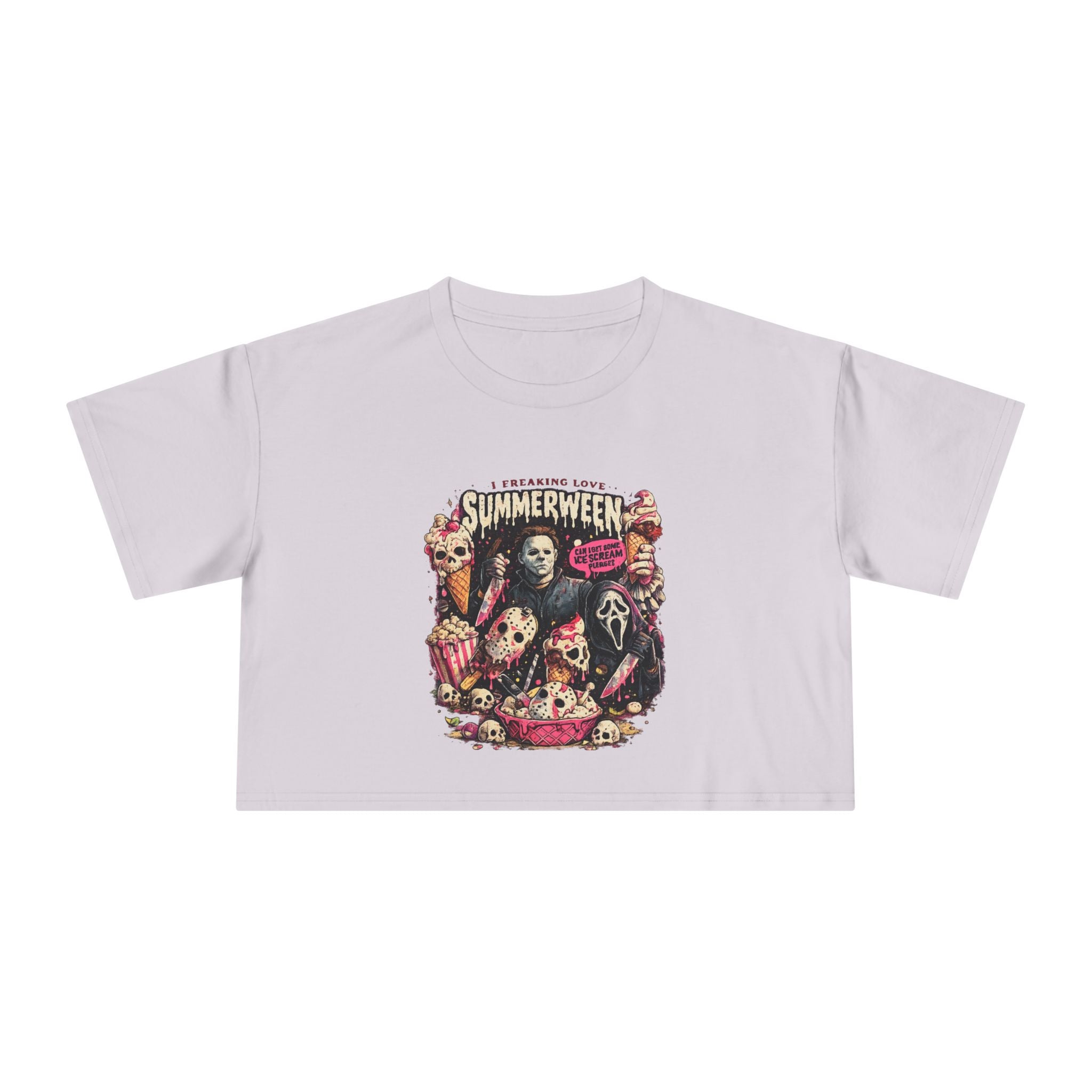 Horror Movie Summerween Crop Tee