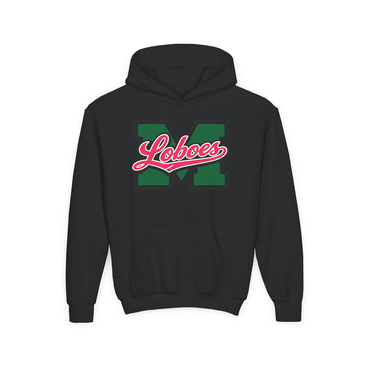 Youth Loboes M Letter Hoodie — Kids School Spirit Sweatshirt