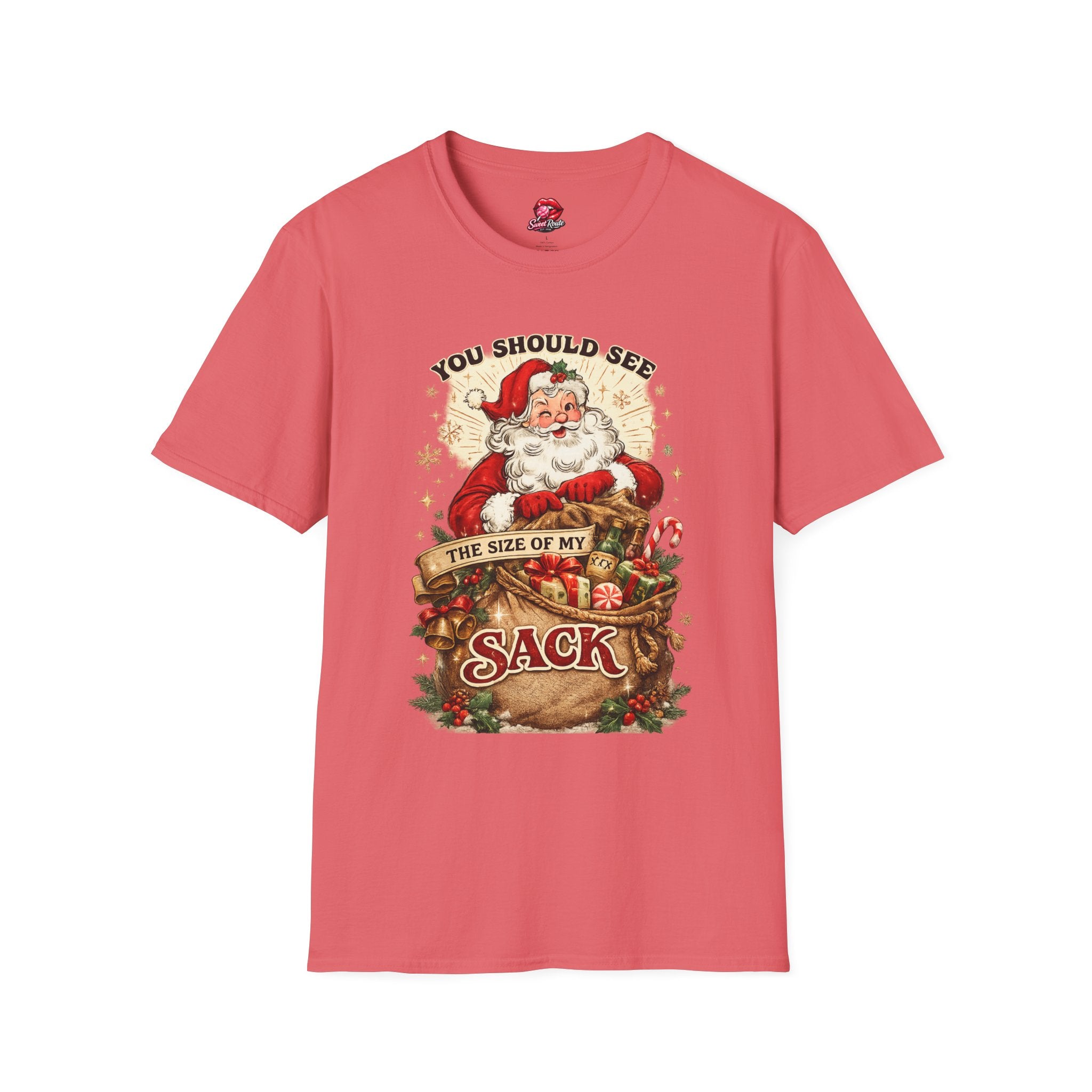 Vintage Santa You Should See The Size Of My Sack Christmas Tee