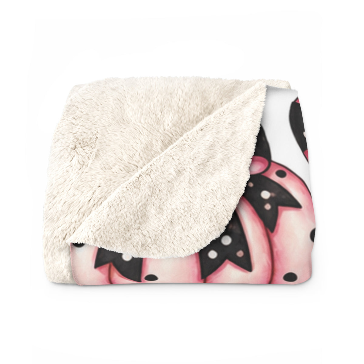 Pink Pastel Halloween Sherpa Blanket