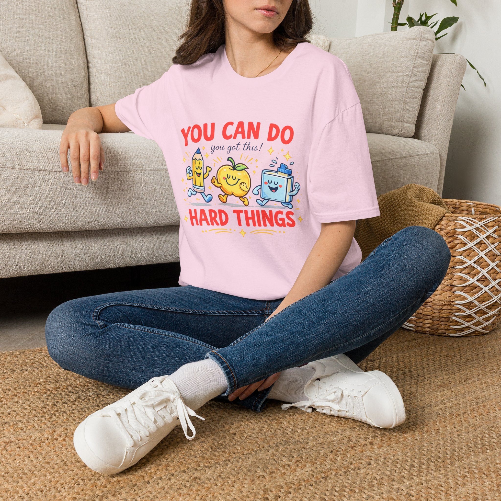 You Can Do Hard Things Teacher T-Shirt | Motivational Classroom Tee | Positive School Shirt | Encouragement Gift for Teachers & Students