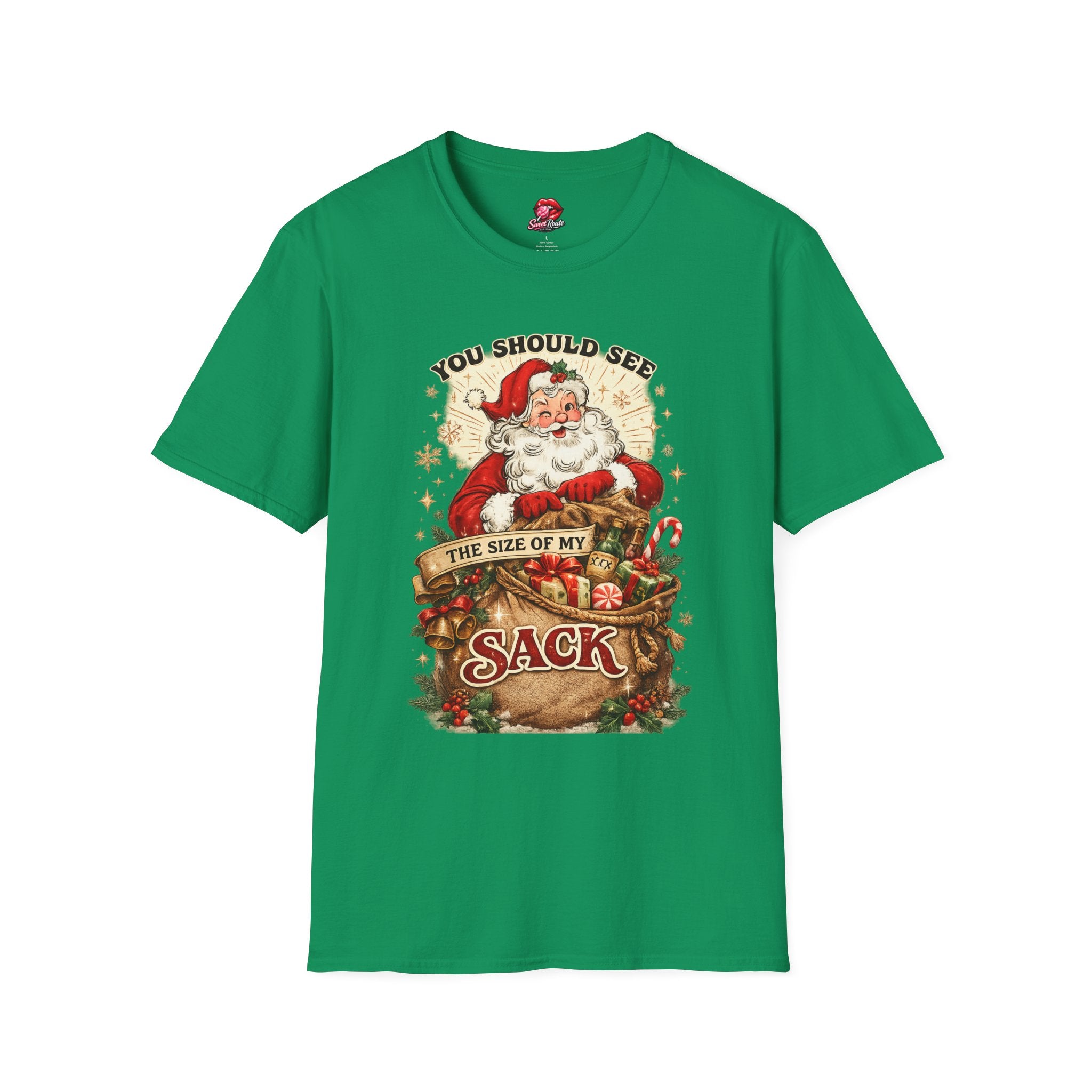 Vintage Santa You Should See The Size Of My Sack Christmas Tee
