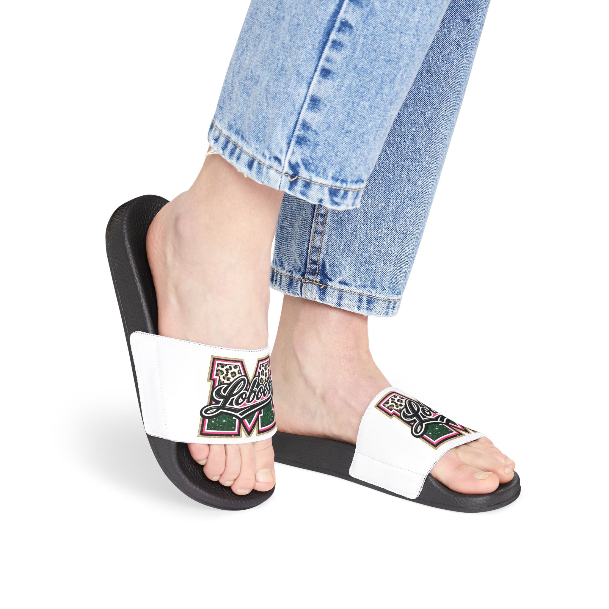 Women's Removable-Strap Leopard Loboes Slide Sandals