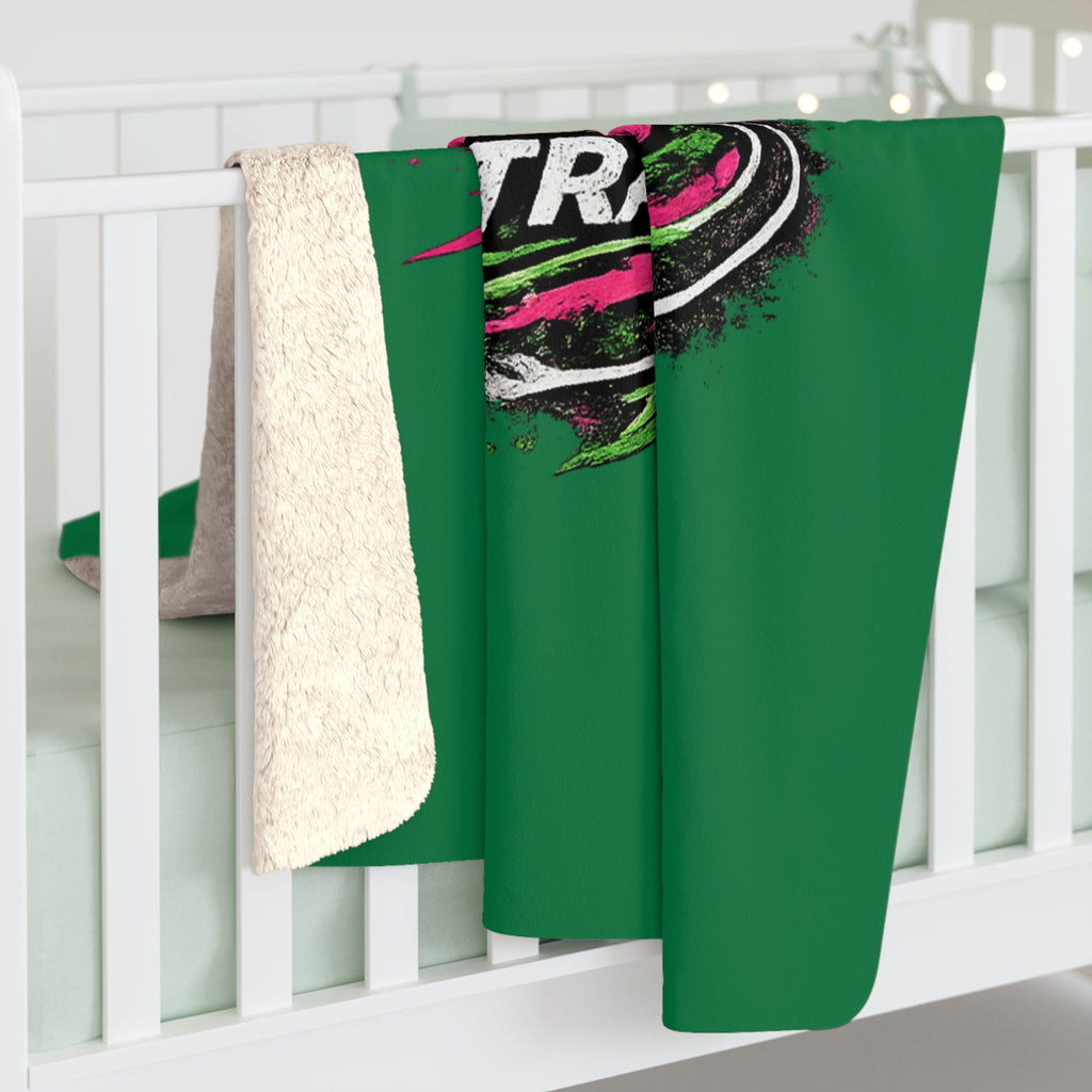 Monahans Loboes Track Sherpa Blanket