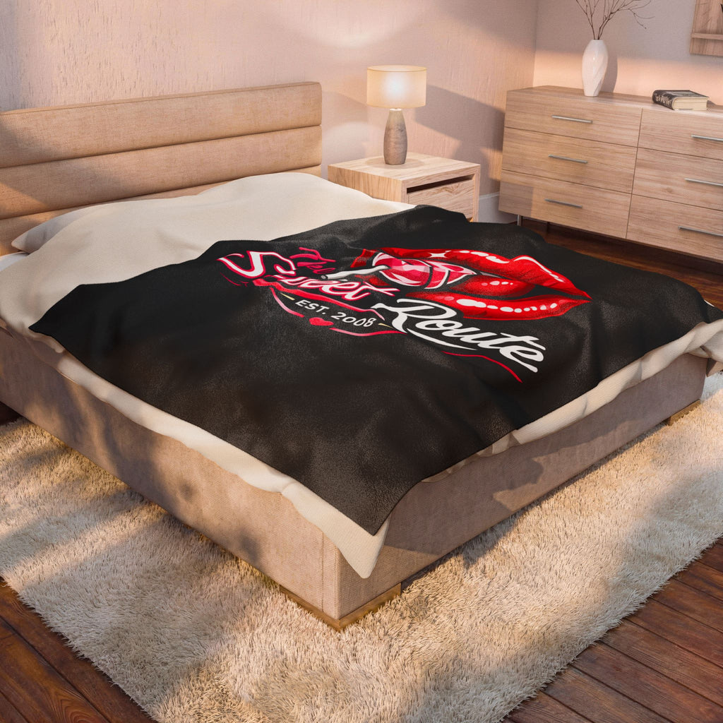 Sweet Route Logo Velveteen Plush Blanket