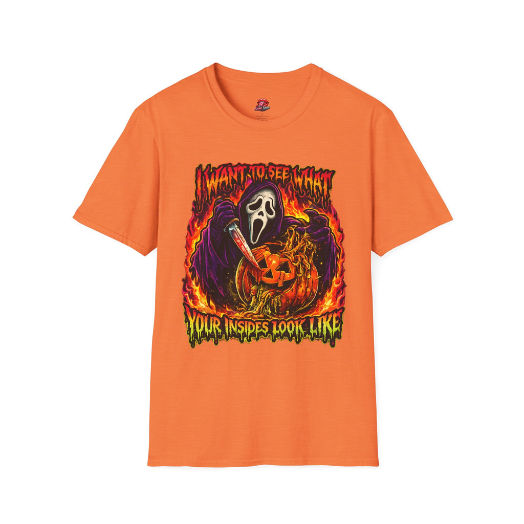 I Want To See What Your Insides Look Like Graphic T-Shirt | Funny Halloween Retro Tee