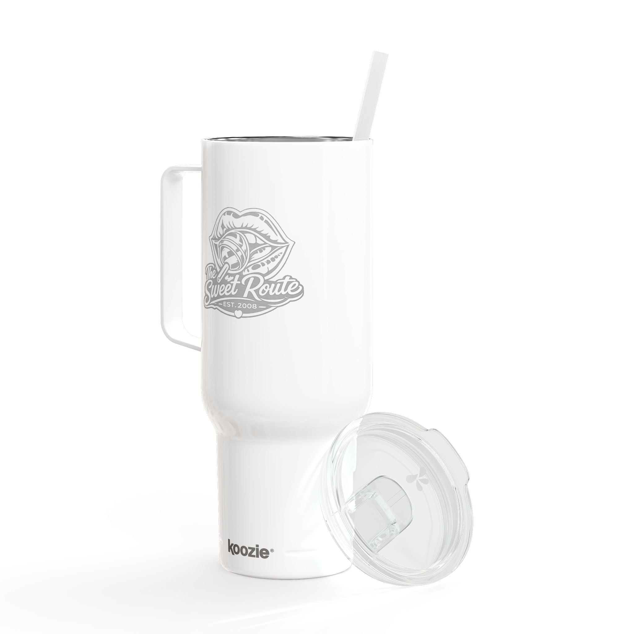 Sweet Route Insulated Tumbler with Lid, 40oz
