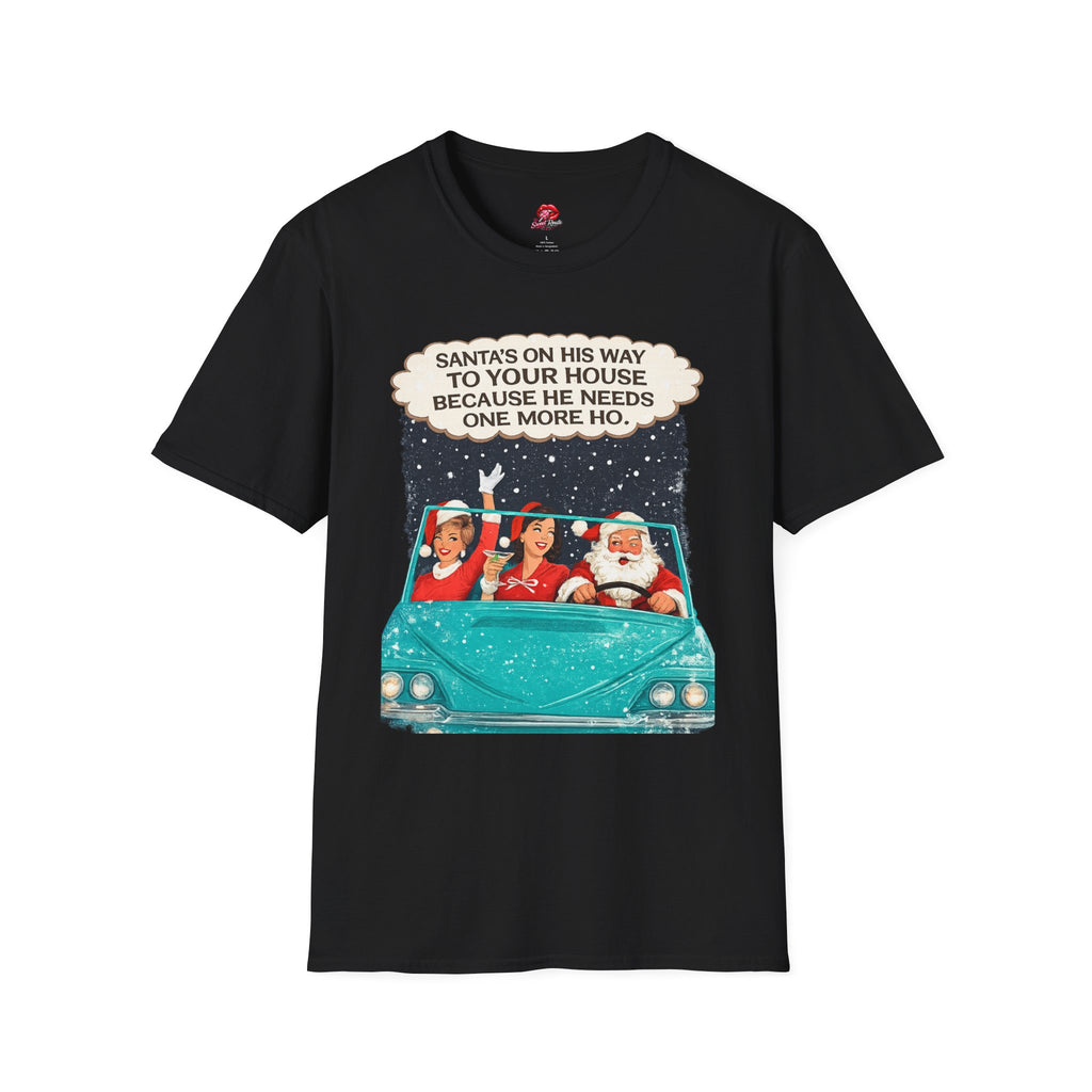 Funny Santa "One More Ho" Christmas Holiday Tee