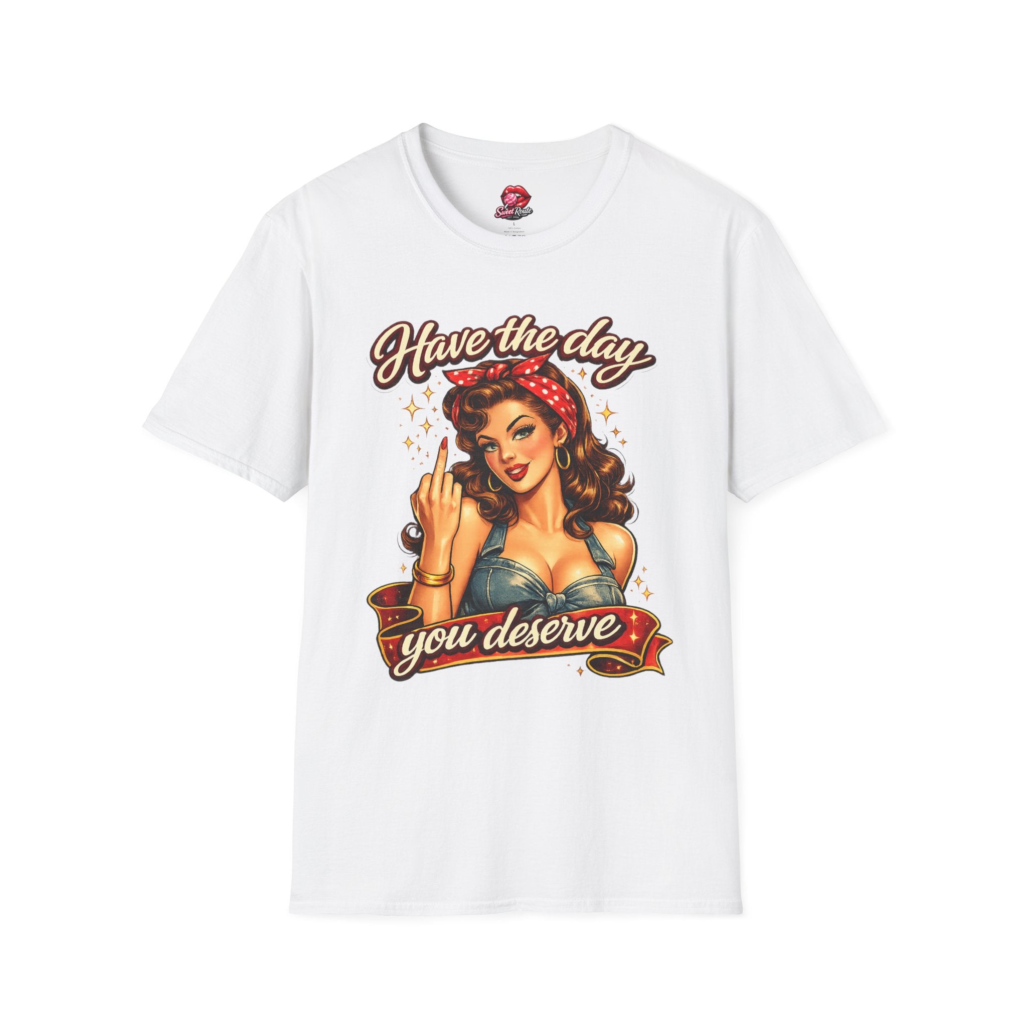 Have the Day retro pinup middle finger T-Shirt
