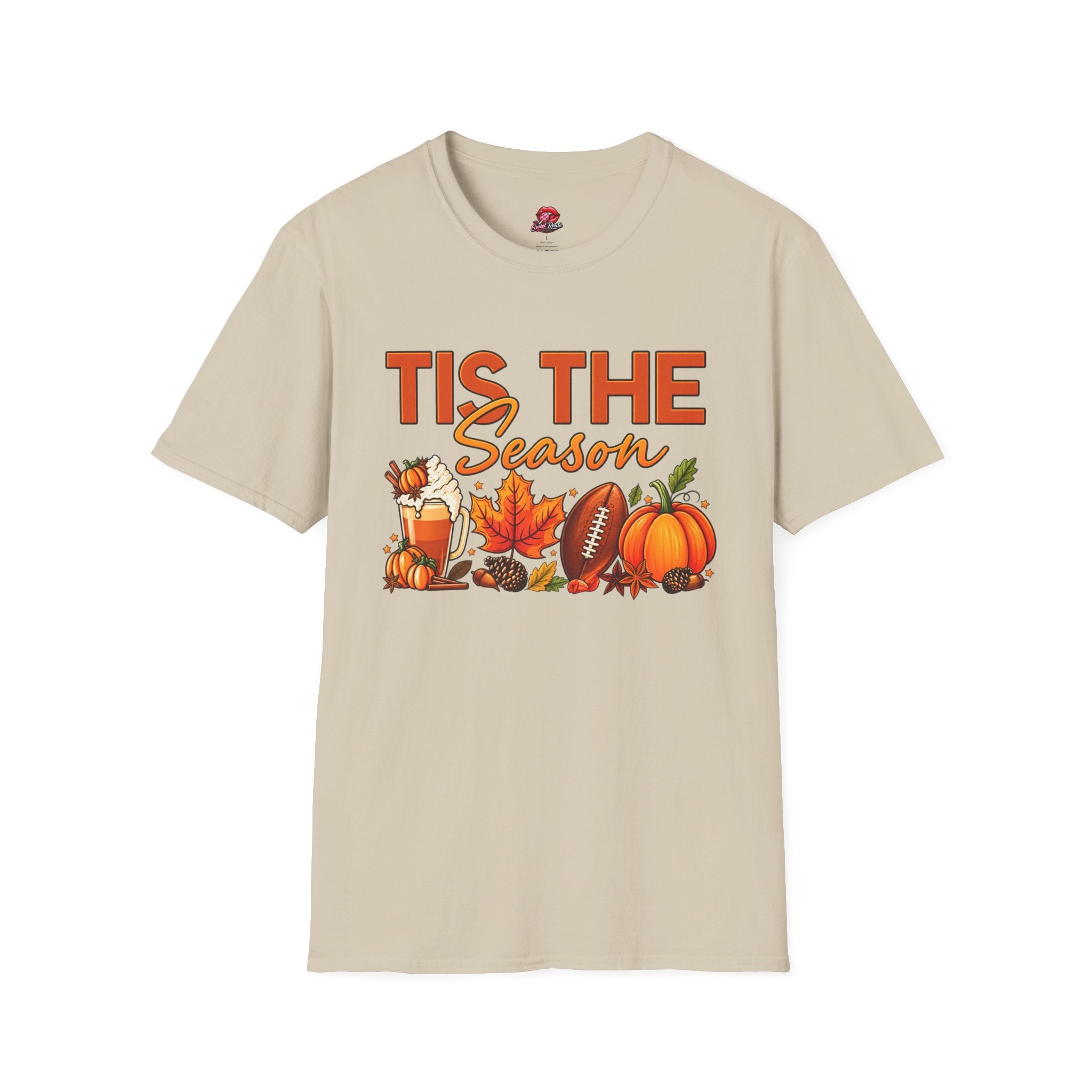 Tis The Season Fall Pumpkin Football Tee