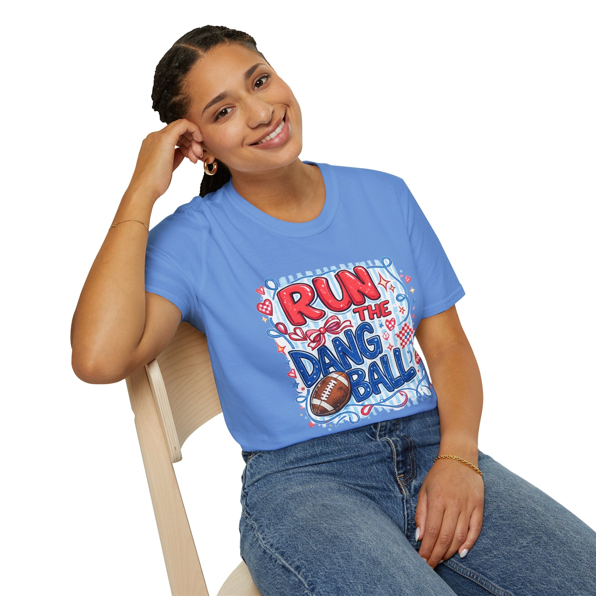 Run the Dang Ball T-Shirt | Funny Football Graphic Tee | Retro Game Day Shirt