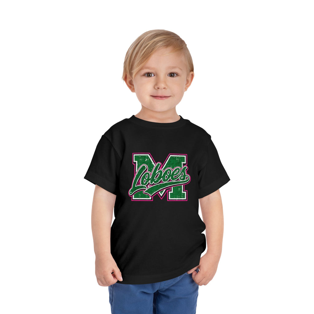 Loboes M Green Script Toddler Tee