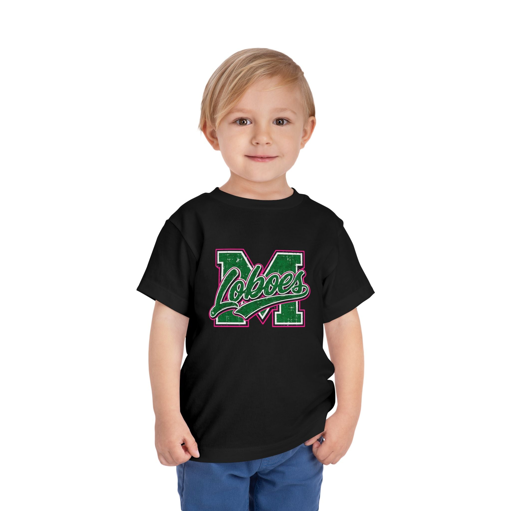 Loboes M Green Script Toddler Tee