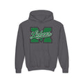 Youth Loboes M Letter Hoodie — Green & White School Spirit Sweatshirt