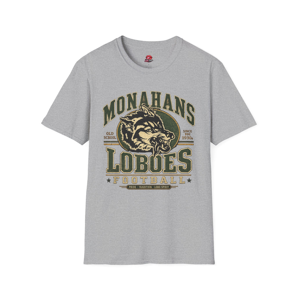 Monahans Loboes Vintage Mascot Football T-Shirt