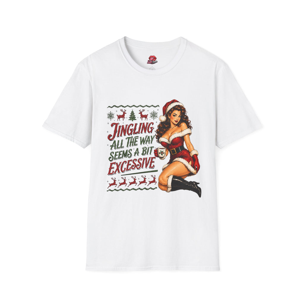 Jingling All The Way Pinup Santa T-Shirt