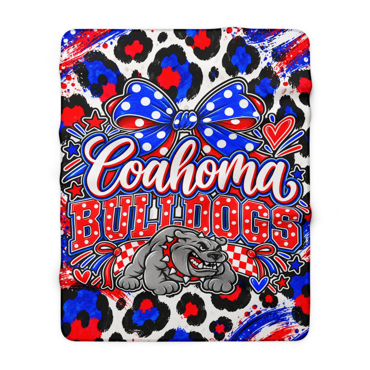 Coahoma Bulldogs Sherpa Fleece Blanket