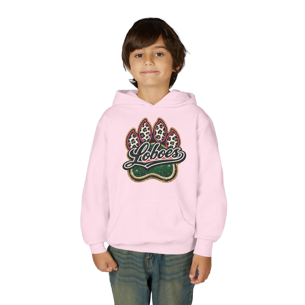 Youth Hoodie with 'Loboes' Paw