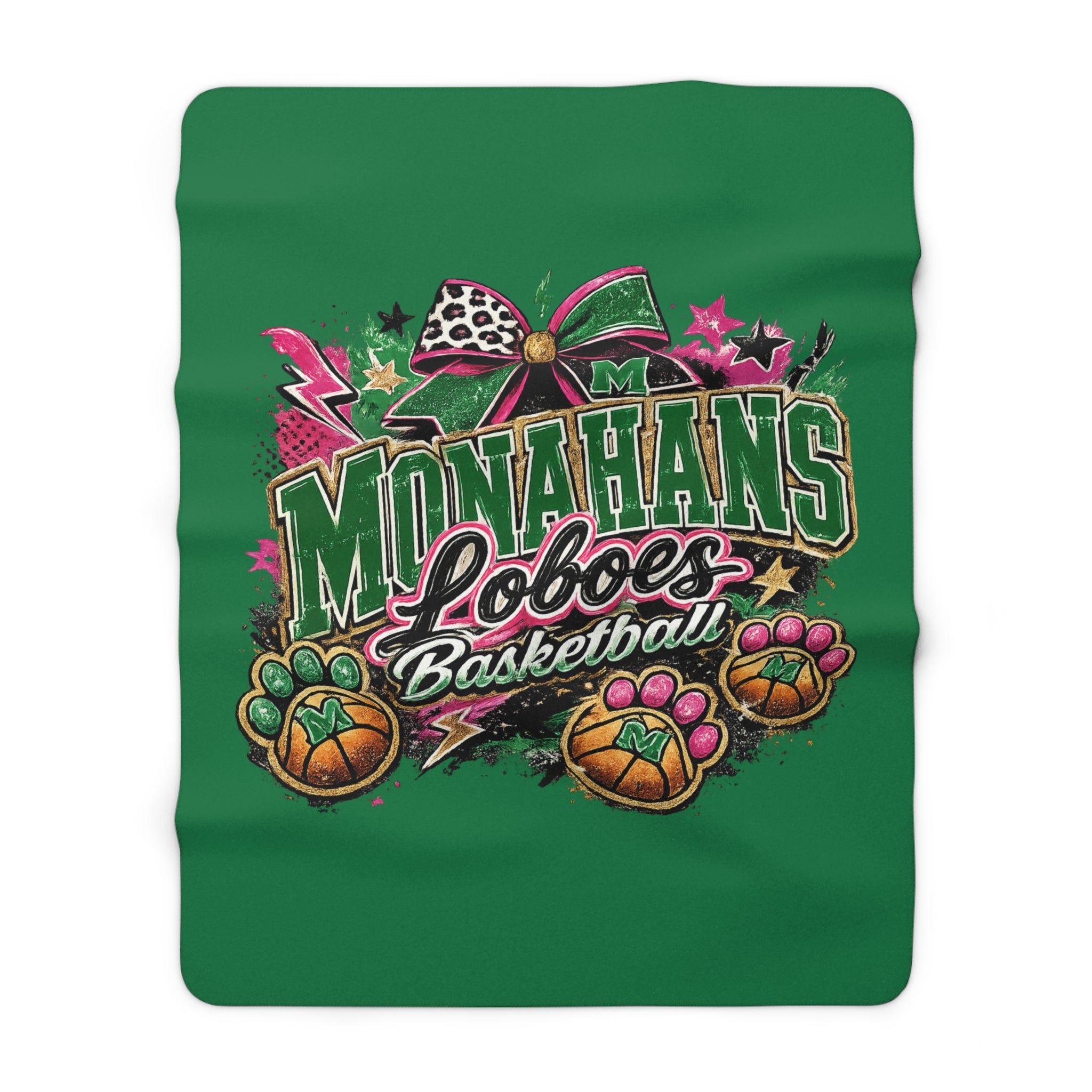 Monahans Loboes Basketball Sherpa Blanket