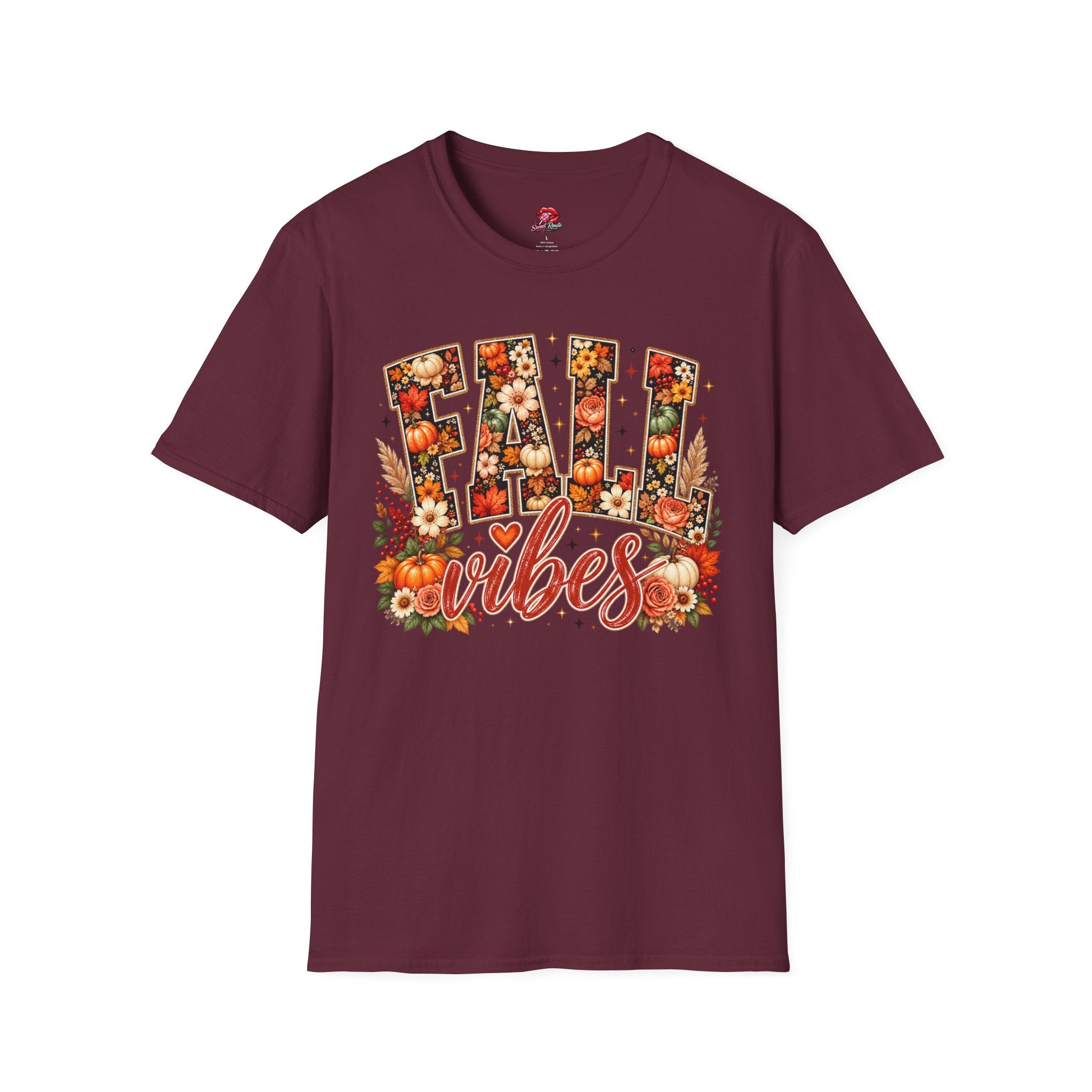 Floral Pumpkin Fall Vibes Tee